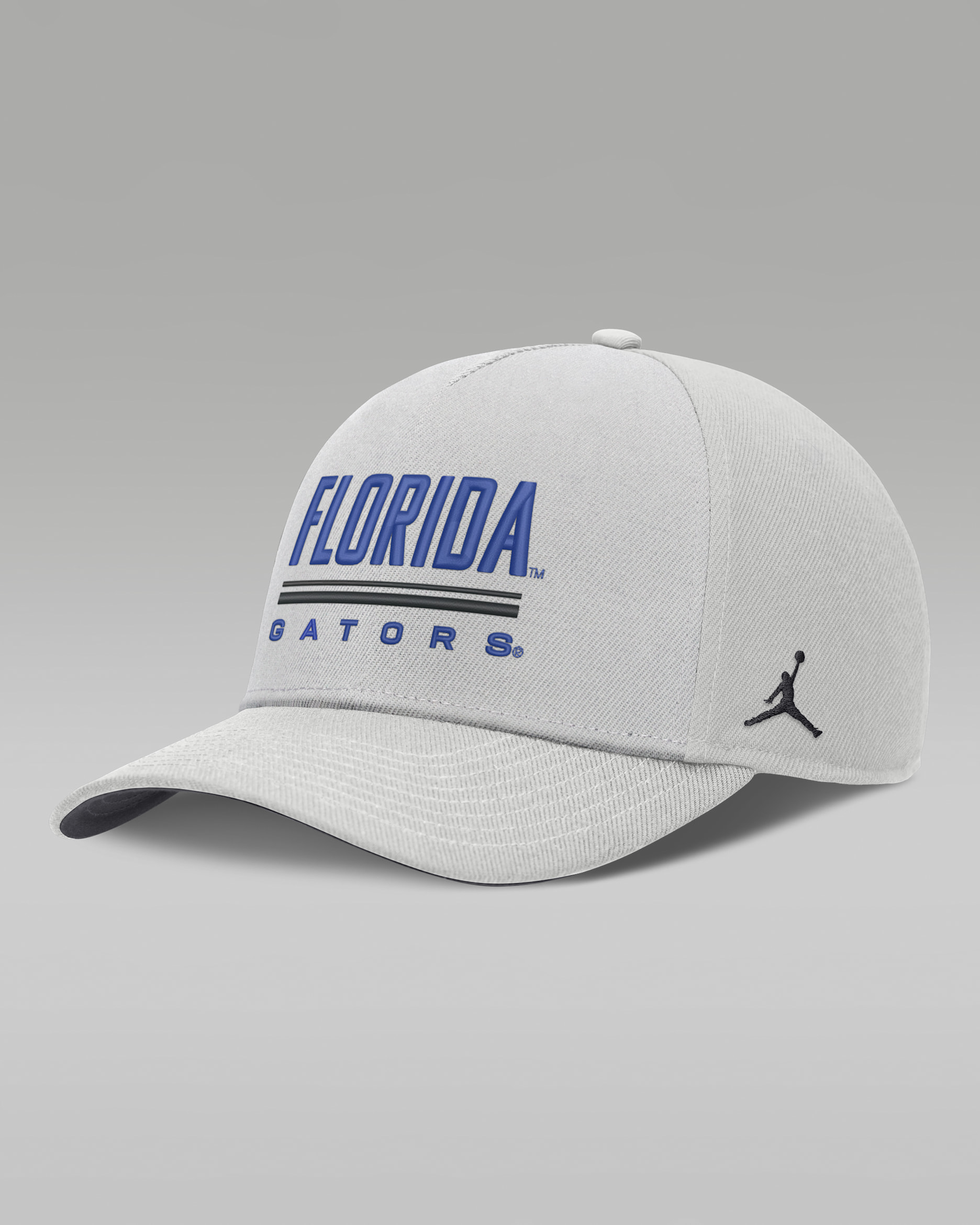 Gorra universitaria marca Jordan Dri-FIT ajustable para hombre Florida Sideline Practice Rise - Gris