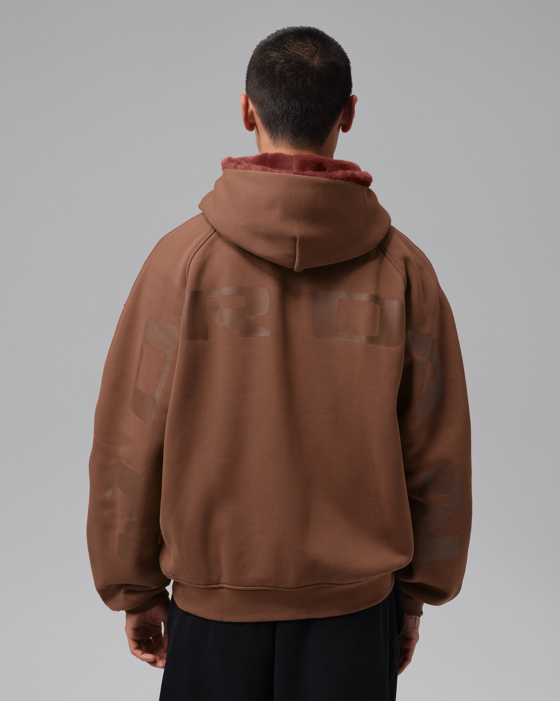 Jordan Flight Men's Faux Fur Full-Zip Hoodie - Fauna Brown/Sail