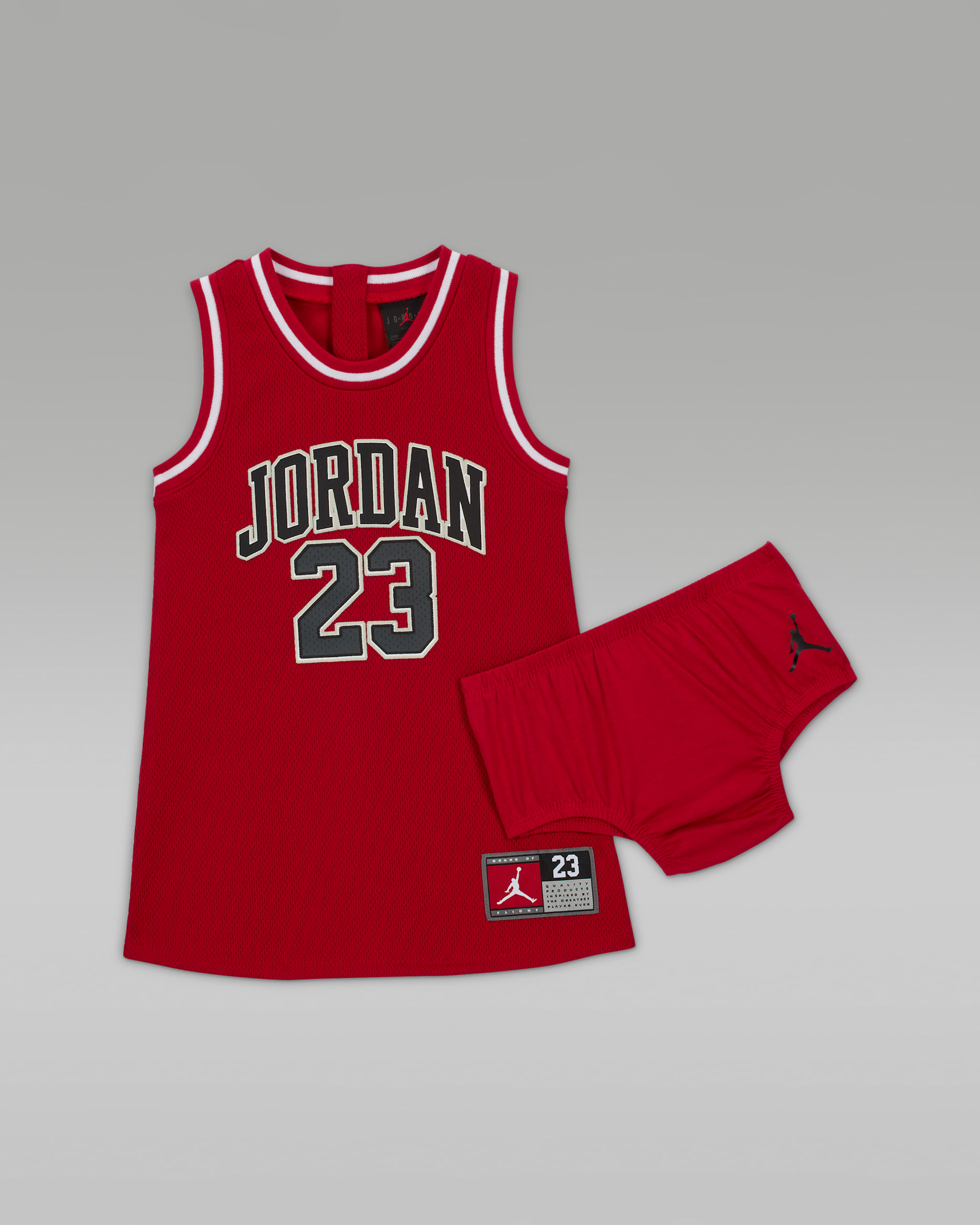 Jordan Baby (12-24M) 23 Jersey Dress - Gym Red