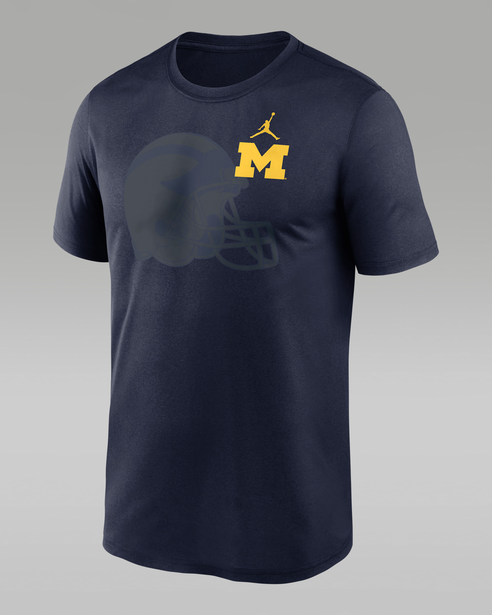 Michigan Campus Legend Shadow Logo Men's Nike Dri-FIT College T-Shirt - Navy