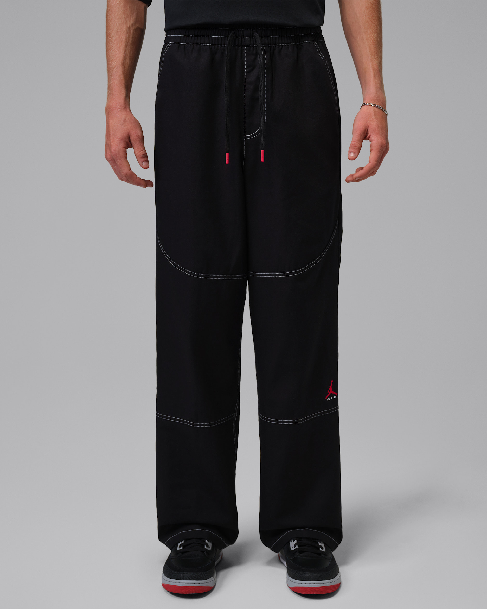 Jordan Brooklyn Men's Chino Pants - Black/University Red