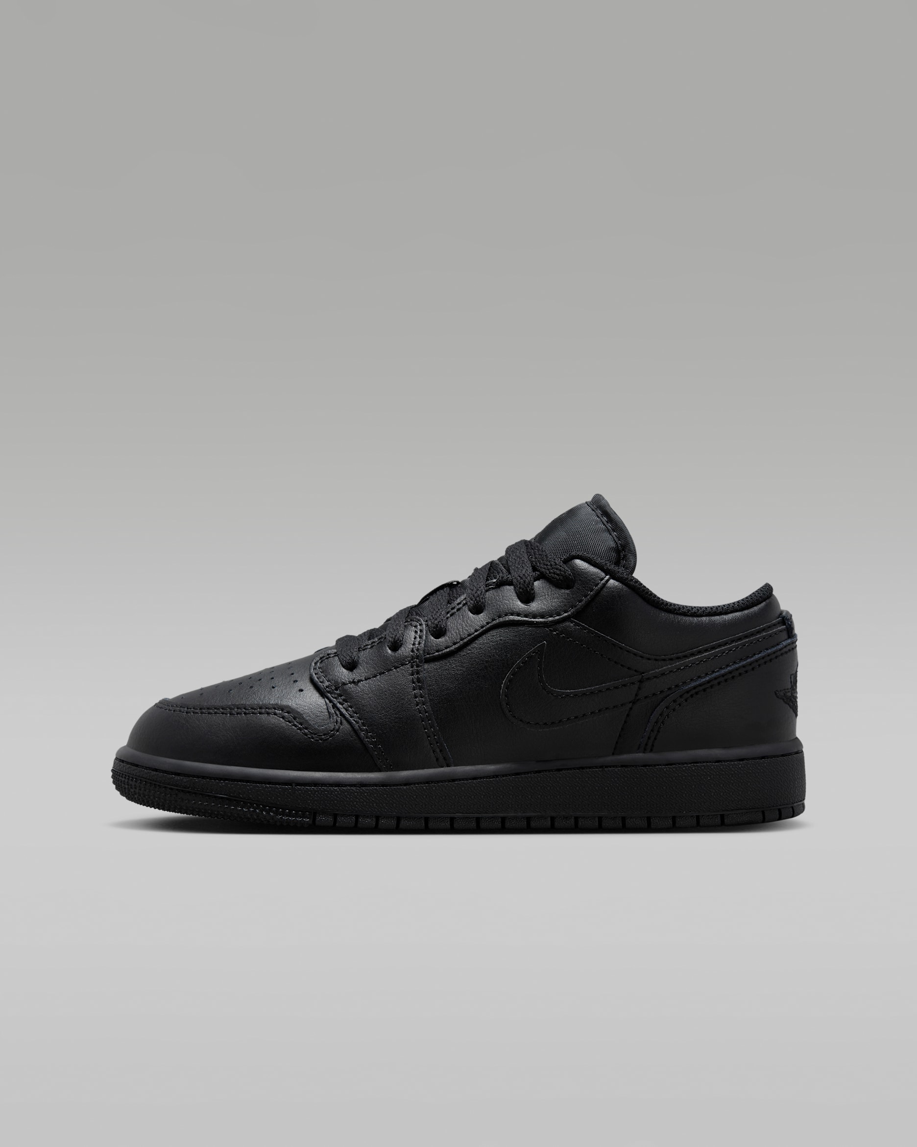 Sapatilhas Air Jordan 1 Low Júnior - Preto/Preto/Preto