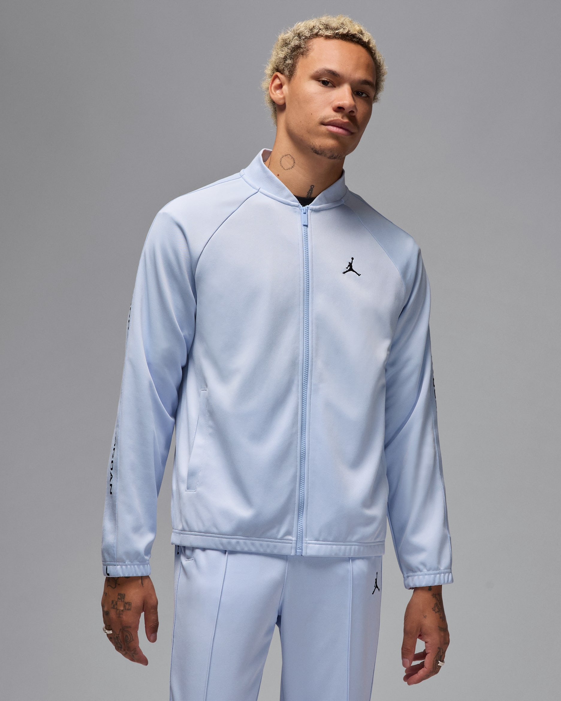 ジョーダン エッセンシャル メンズ トラックスーツ ジャケット - ハイドロジェンブルー/ブラック