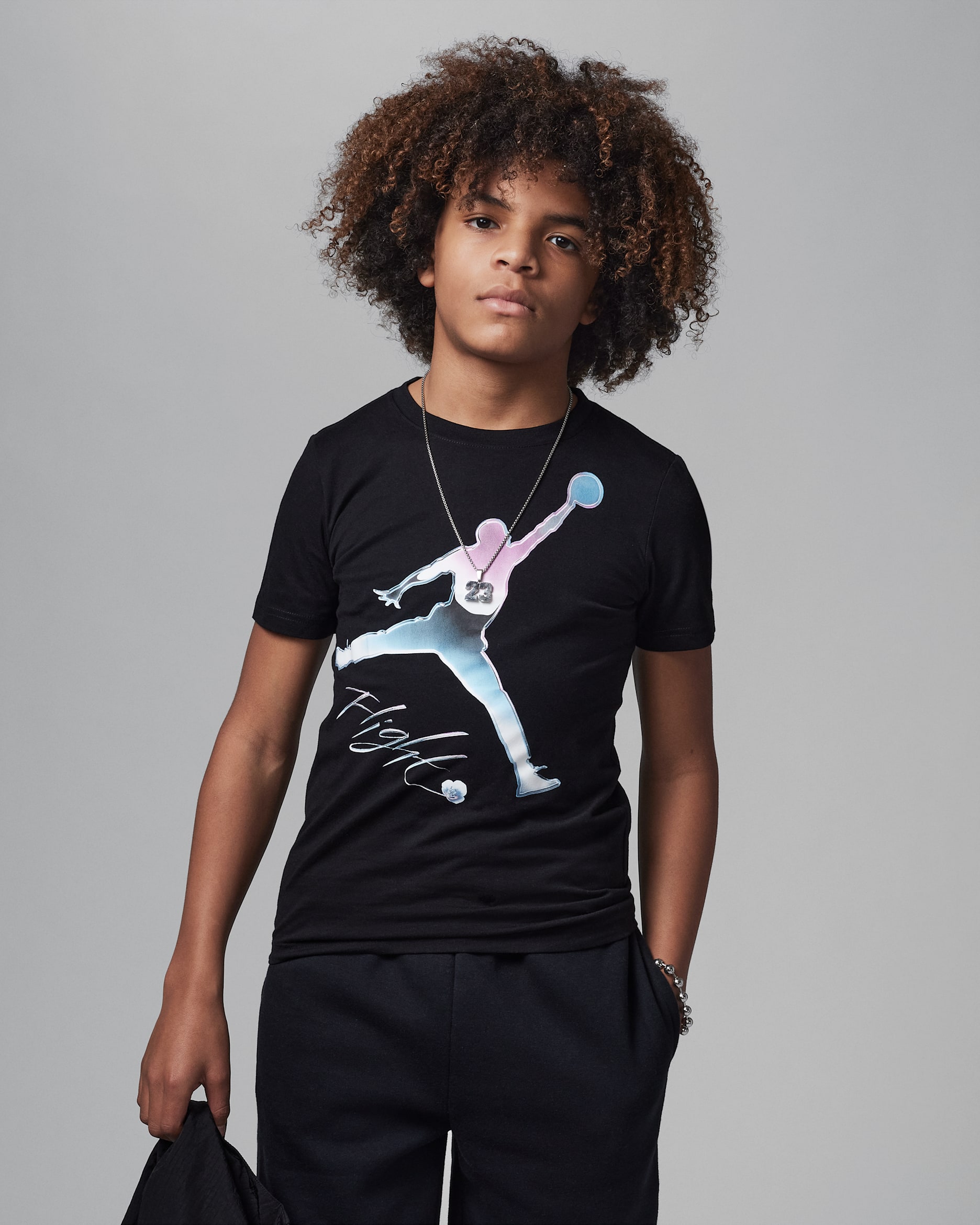 T-shirt Jordan Flight Chrome Graphic Tee – Ragazzi - Nero