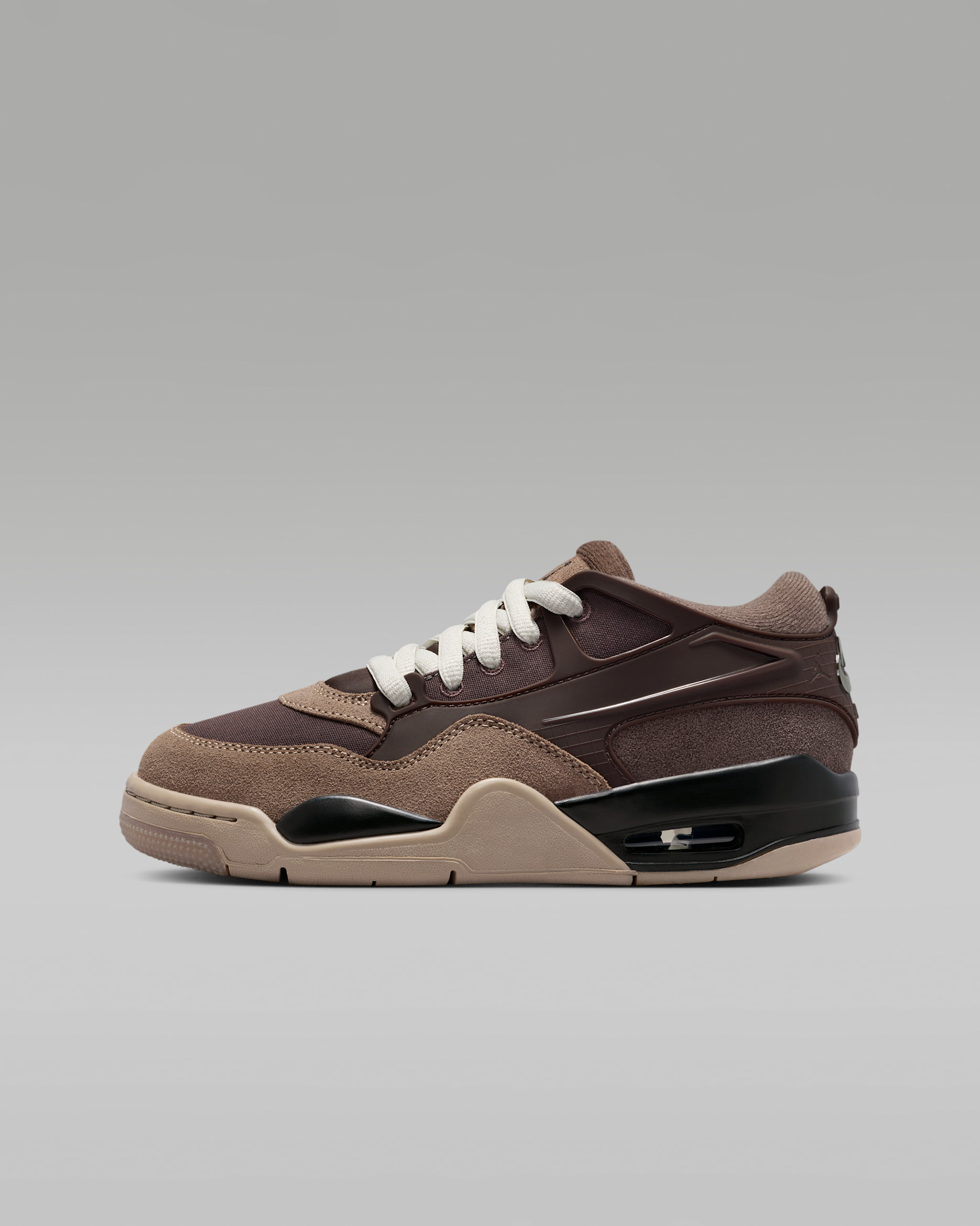 Air Jordan 4 RM sko til store barn - Ironstone/Baroque Brown/Light Bone/Medium Olive