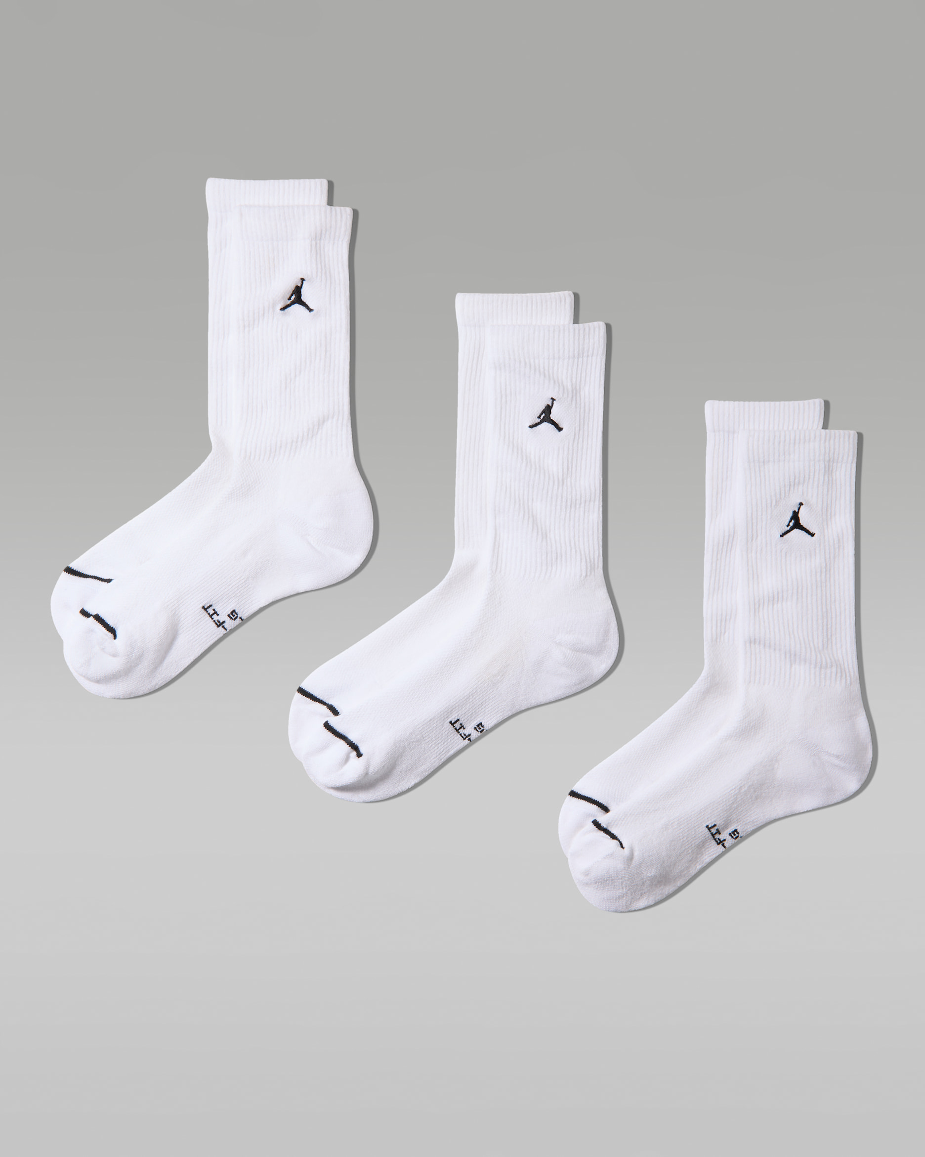 Jordan Everyday Crew Socks (3 Pairs) - White/Black