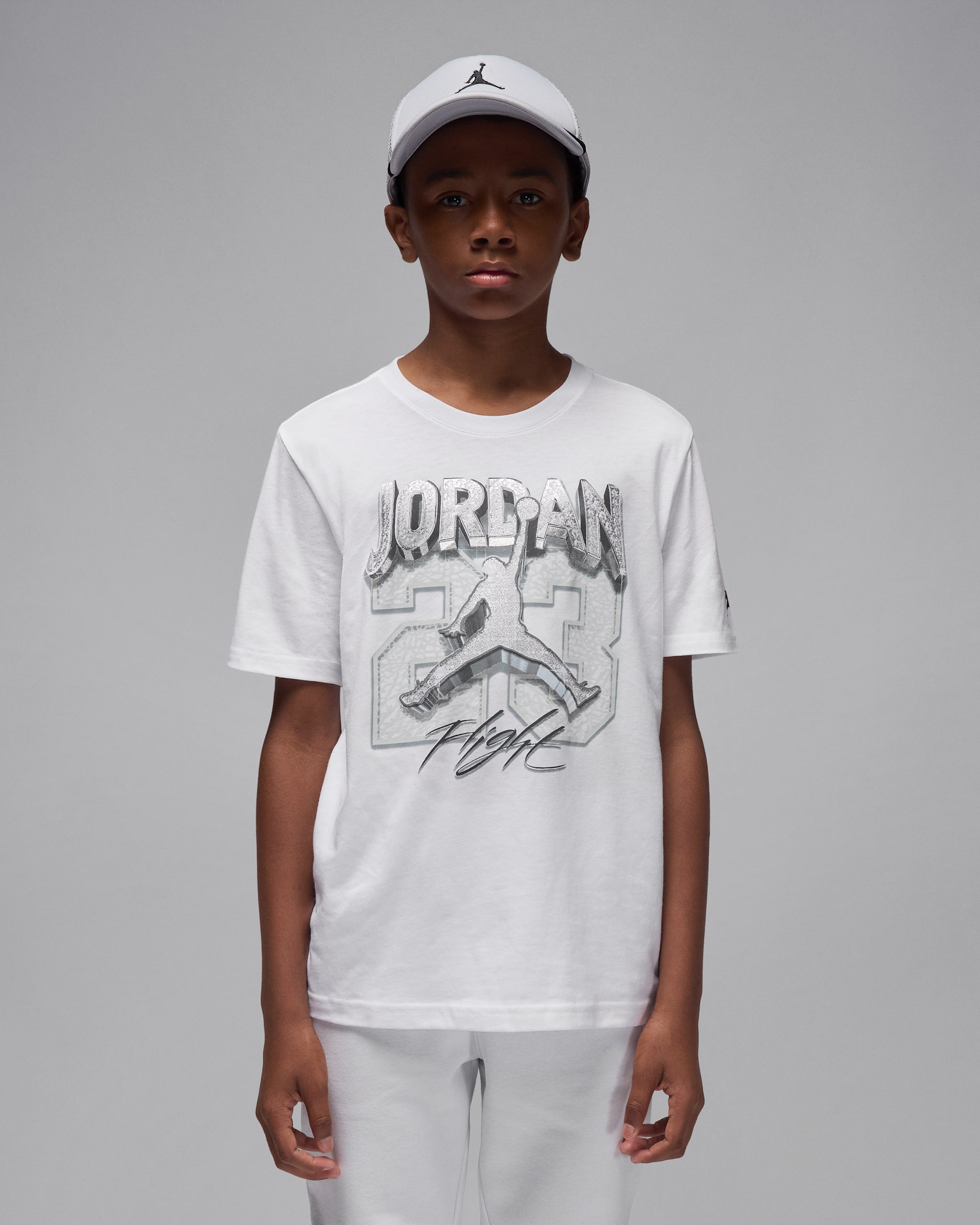 Playera AJ3 Pure Money para niños talla grande Jordan - Blanco