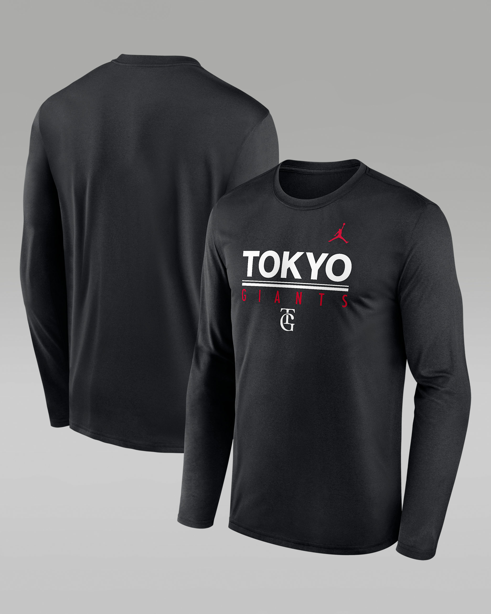 東京 読売ジャイアンツ x ジョーダン エクスクルーシブ コレクション メンズ ロングスリーブ Tシャツ - ブラック