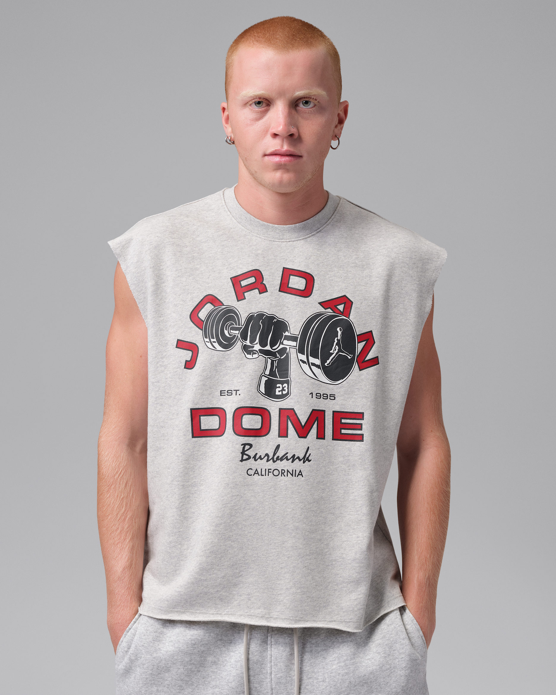 Jordan Sport Dome Jam Men's Dri-FIT Sleeveless Crew-Neck Top - Grey Heather