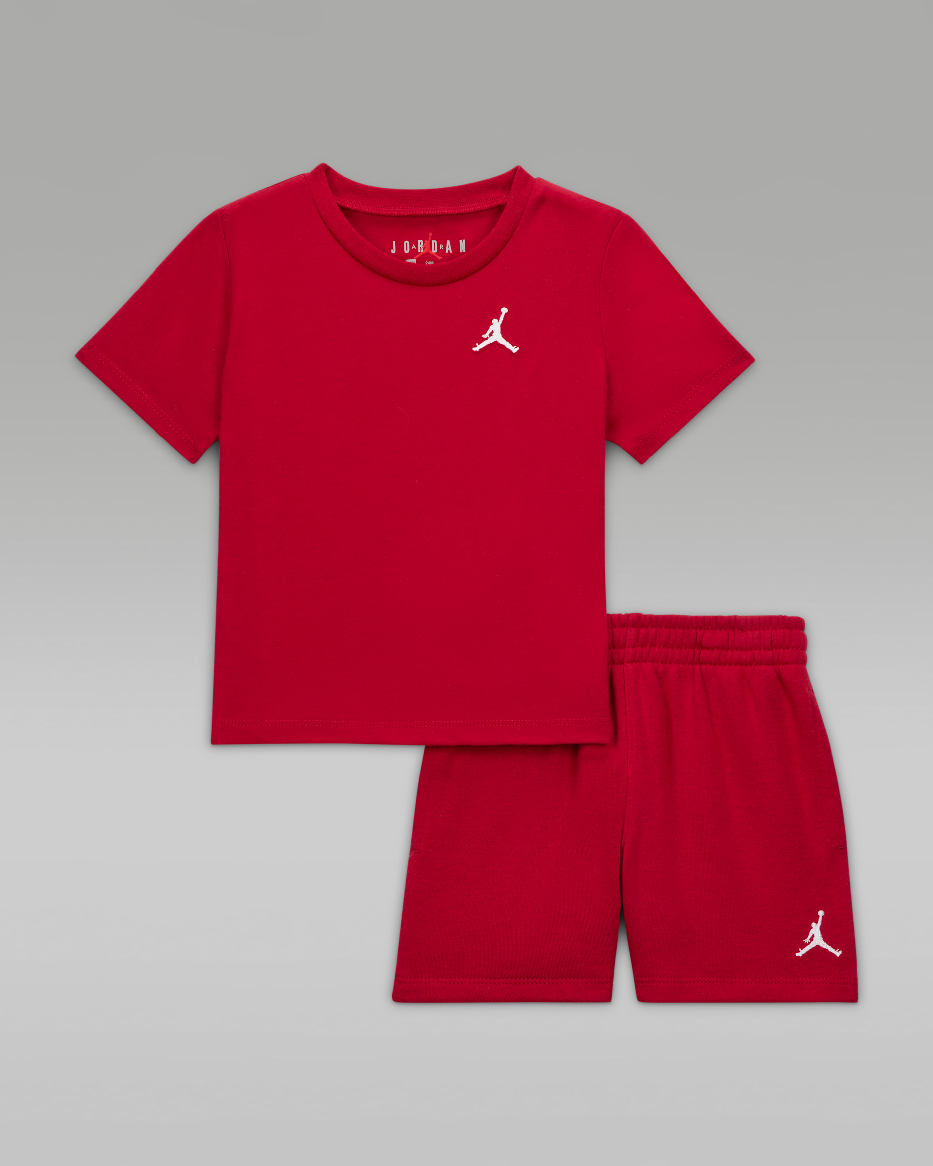Jordan Brooklyn Essentials Baby (12-24M) 2-Piece French Terry Shorts Set - Gym Red