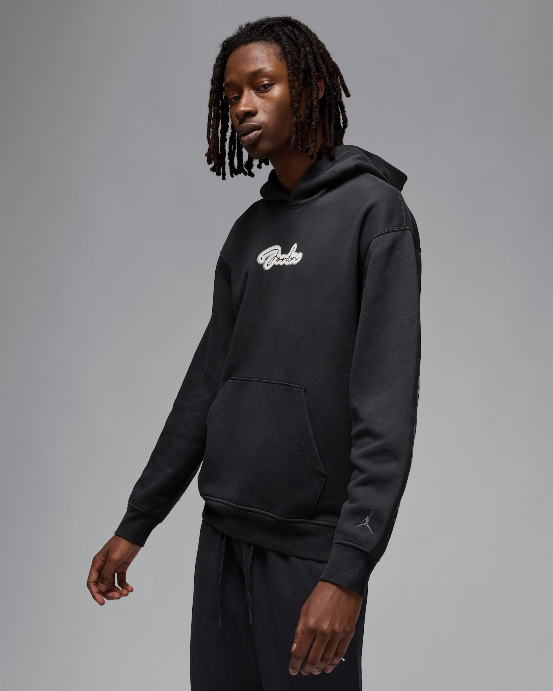 Jordan MVP Men's Pullover Fleece Hoodie - Off Noir/Sail/Off Noir