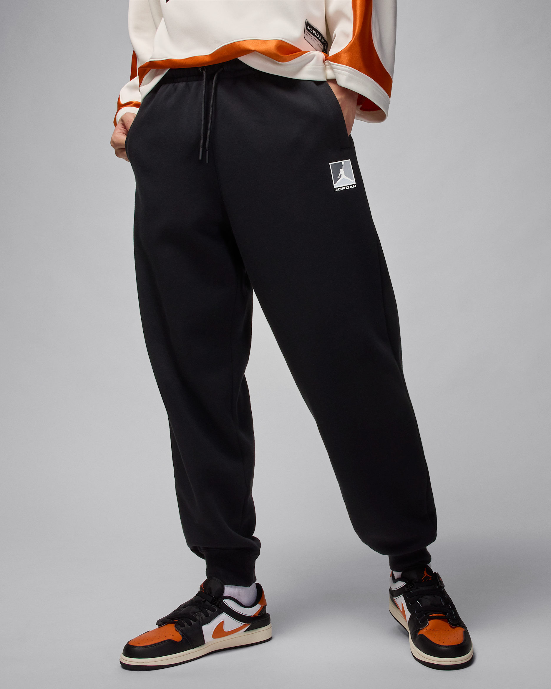 Jordan Brooklyn Fleece Men's Trousers - Black/White