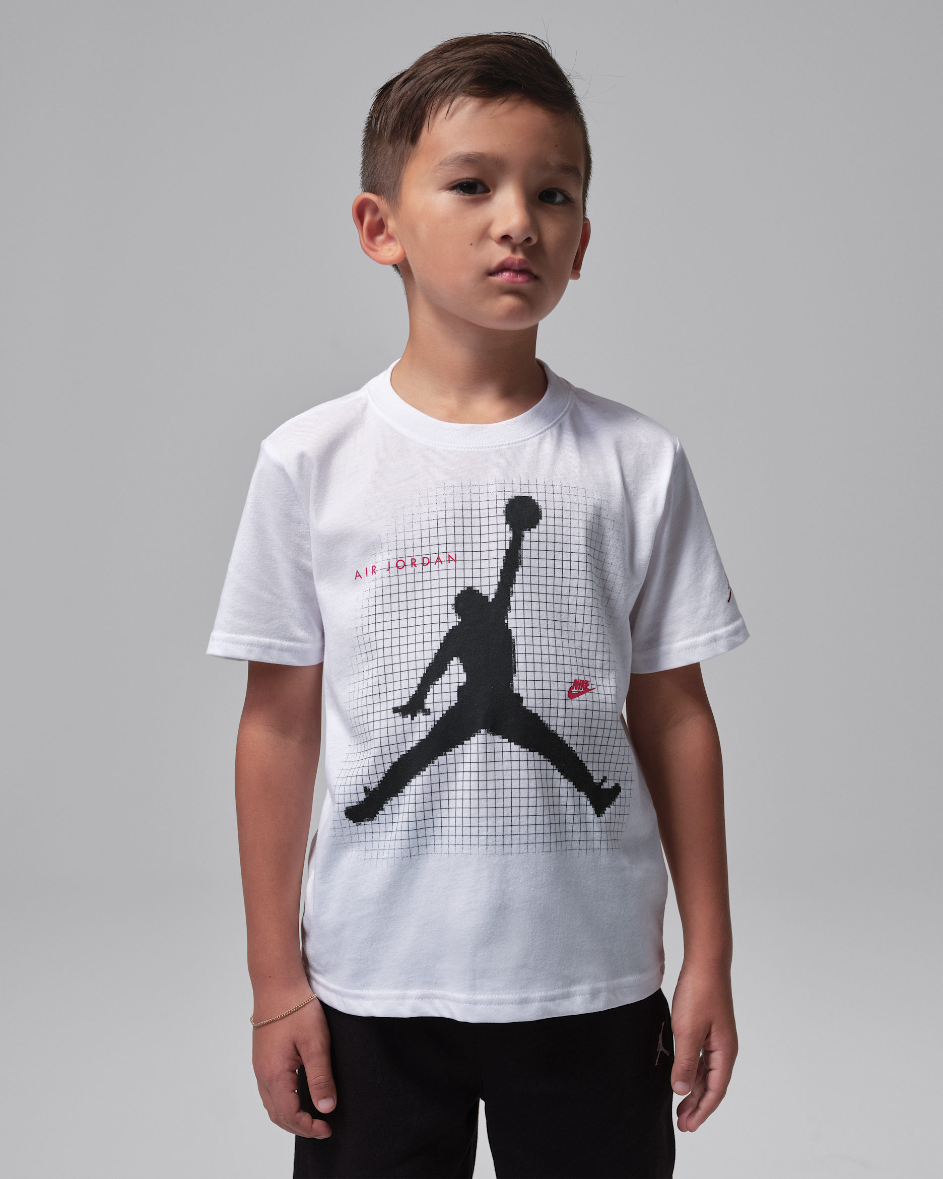 Jordan Younger Kids' Jumpman Grid Blur T-Shirt - White