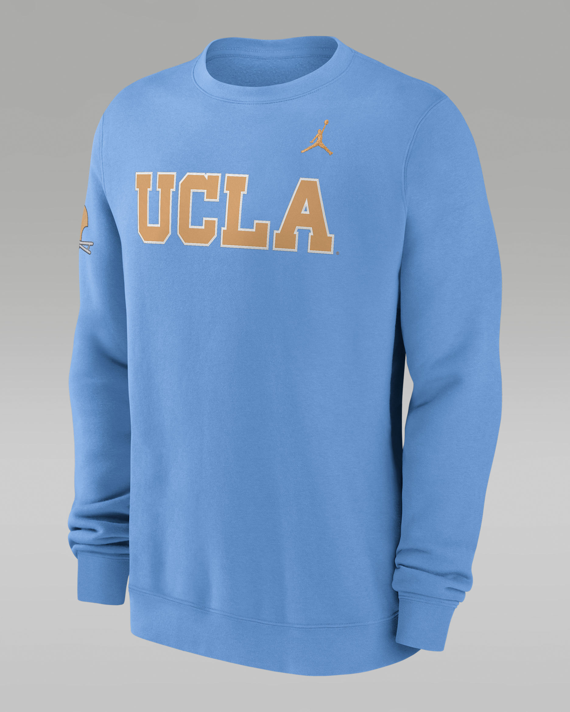 Sudadera de cuello redondo sin cierre universitaria marca Jordan para hombre UCLA Sideline Club - Azul valor