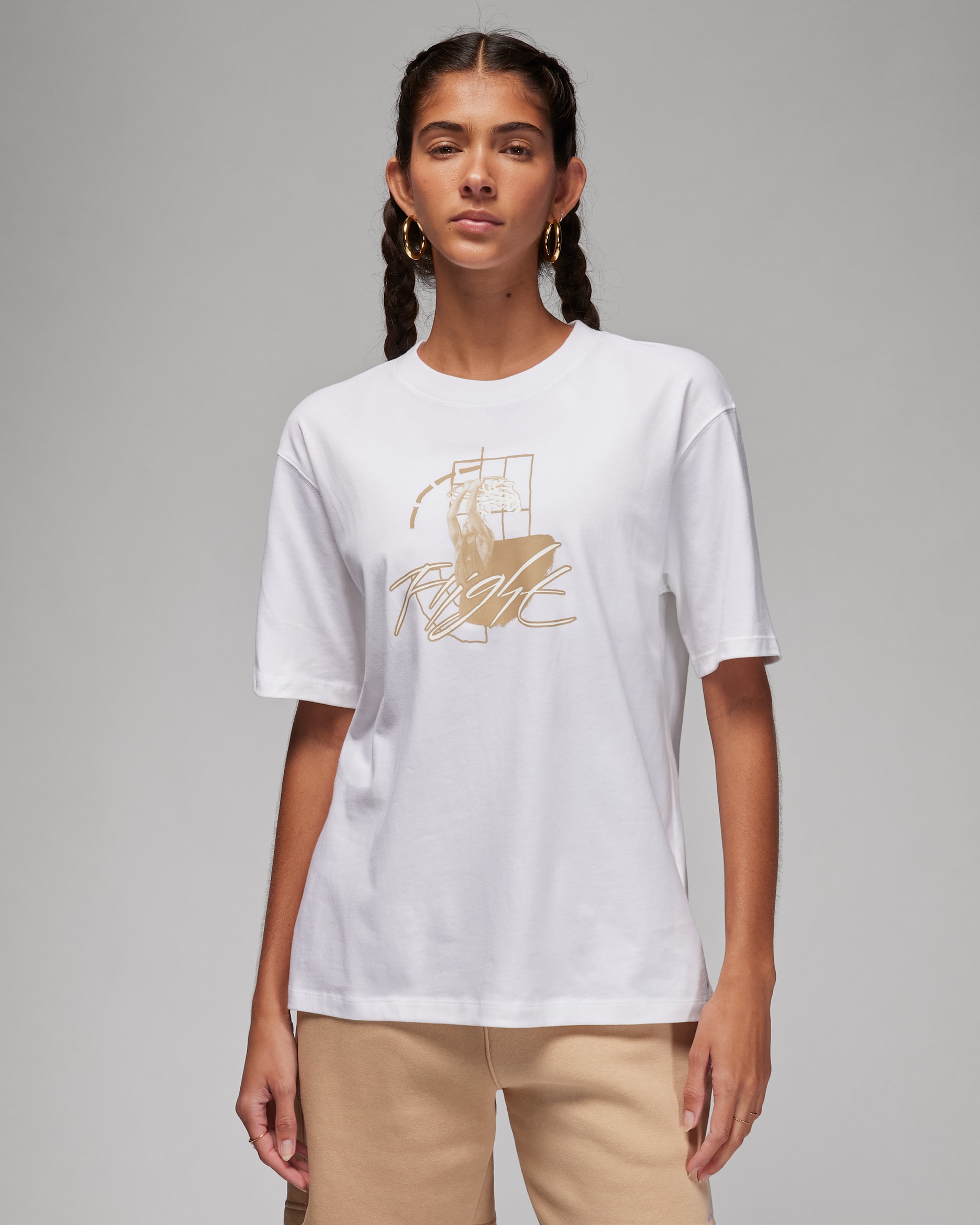 Jordan T-Shirt mit Grafik für Damen - Weiß/Desert