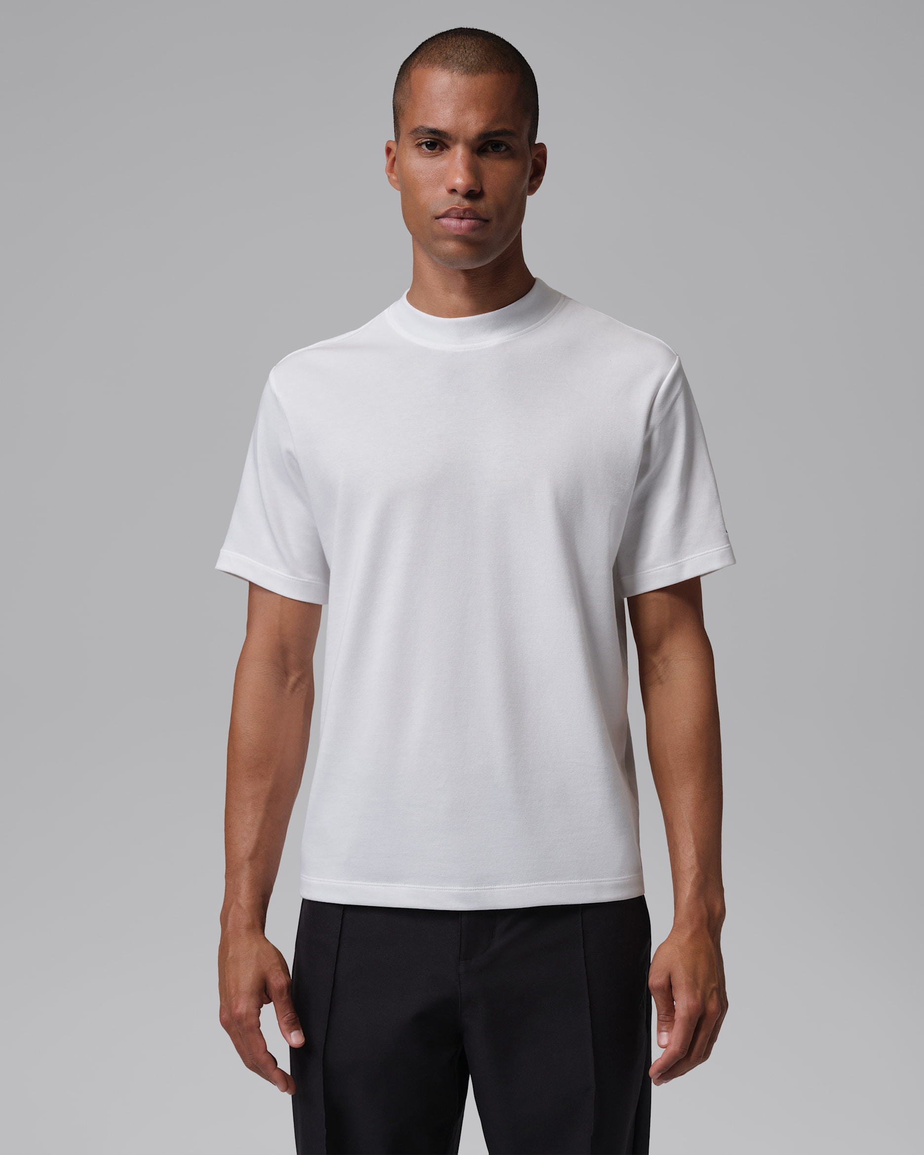 Jordan Sport Men's Dri-FIT Mock-Neck Golf Top - White/Black