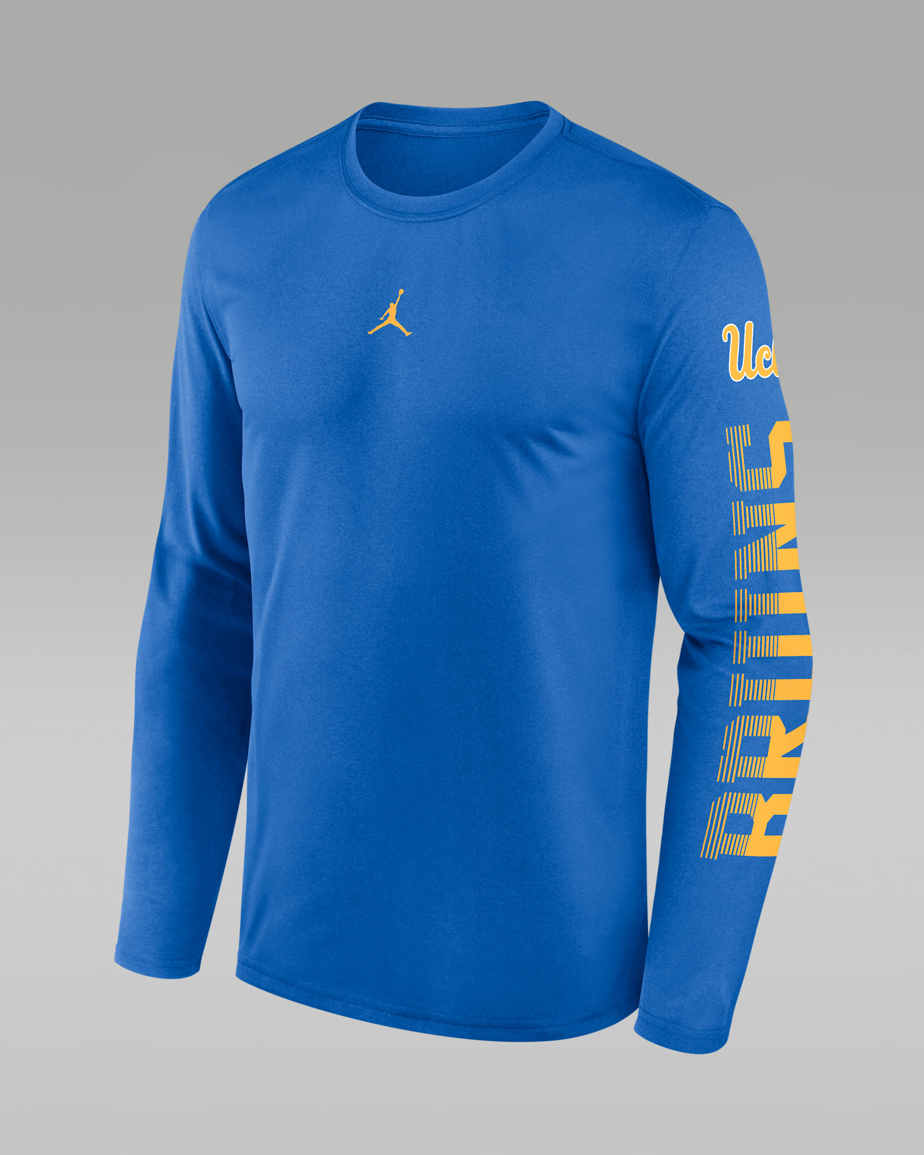 Playera de manga larga universitaria marca Jordan Dri-FIT para hombre UCLA Primetime Legend - Azul señal