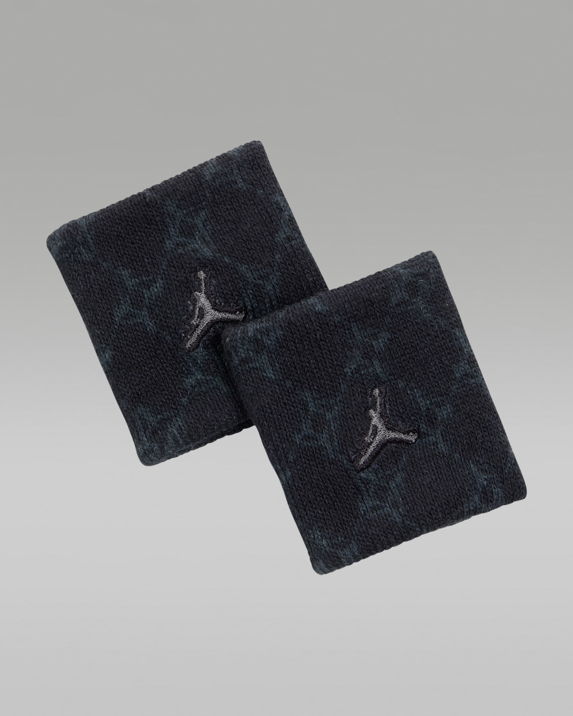 Opaski na nadgarstek z tkaniny frotte Dri-FIT Jordan (2 szt.) - Czerń/Off Noir/Iron Grey