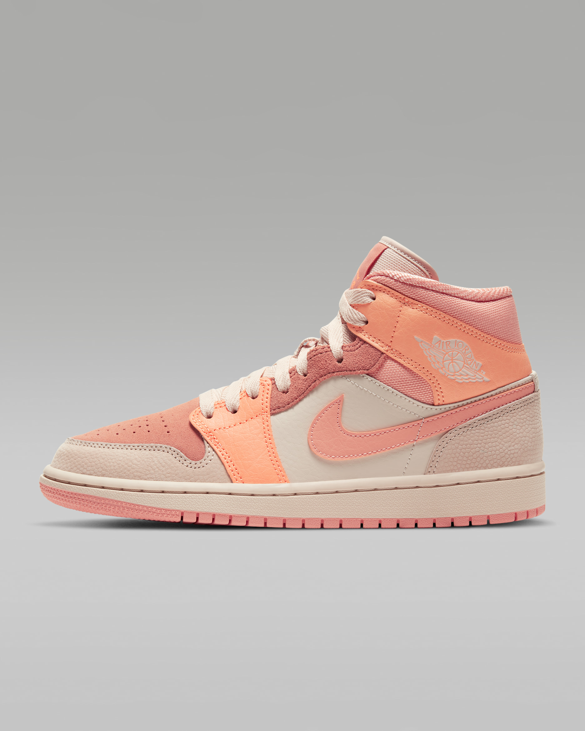 Air Jordan 1 Mid Damesschoen - Atomic Orange/Terra Blush/Shimmer/Apricot Agate