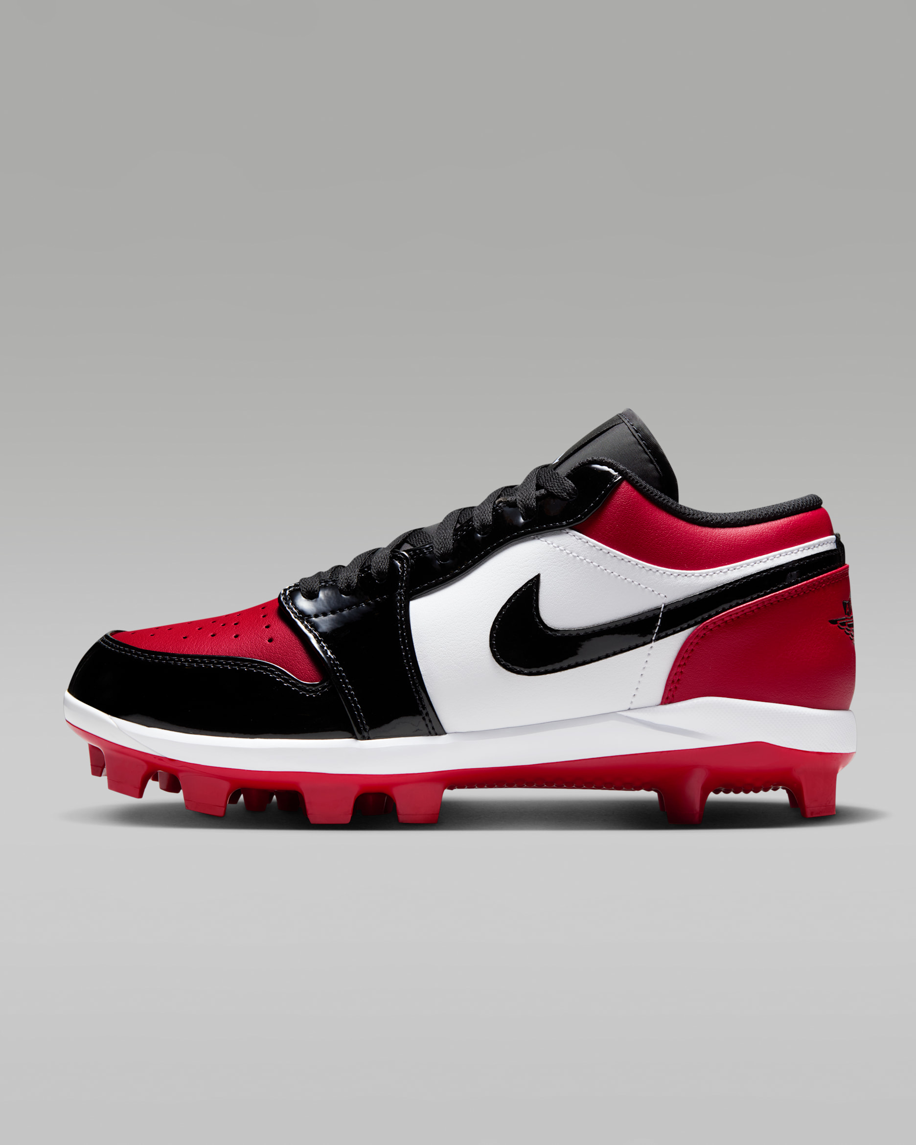 Jordan 1 Retro MCS Low Men's Baseball Cleats - Gym Red/White/Black