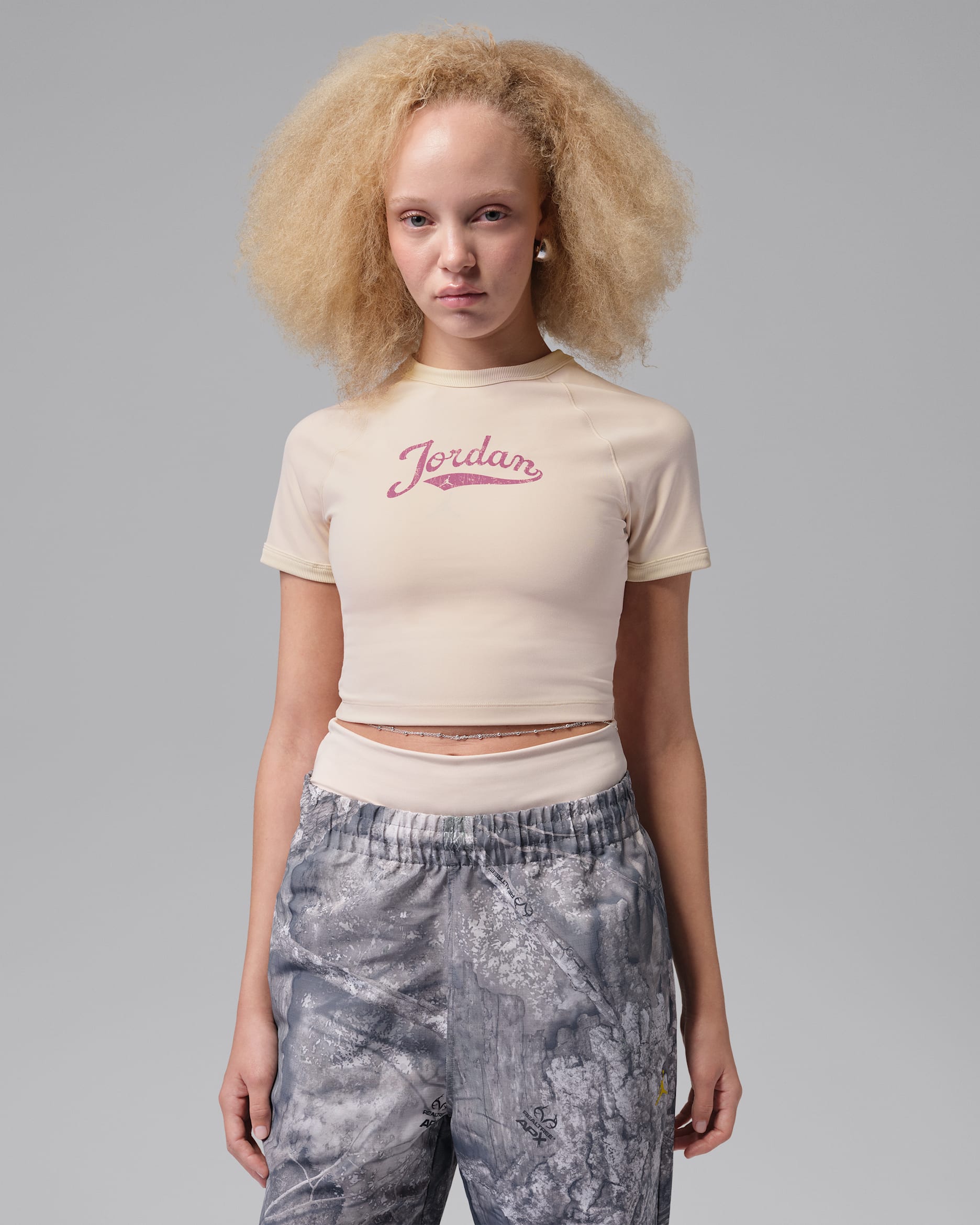 Jordan Brooklyn Women's Short-Sleeve Top - Pearl White/Sail/Desert Berry