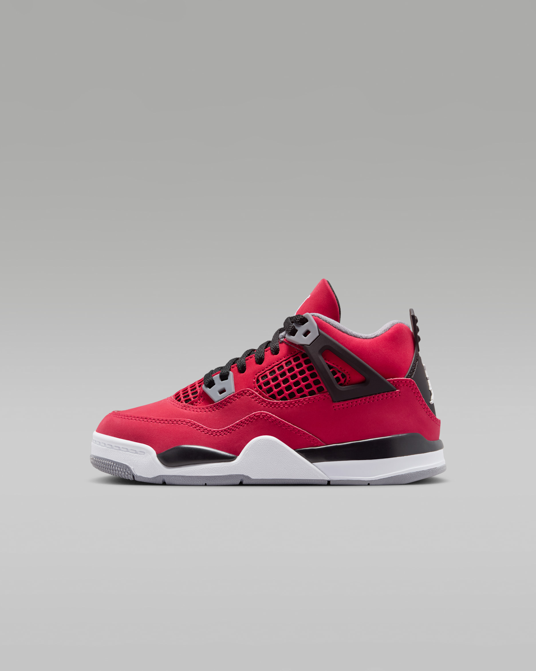 Jordan 4 Retro Little Kids' Shoes - Fire Red/Black/Cement Grey/White