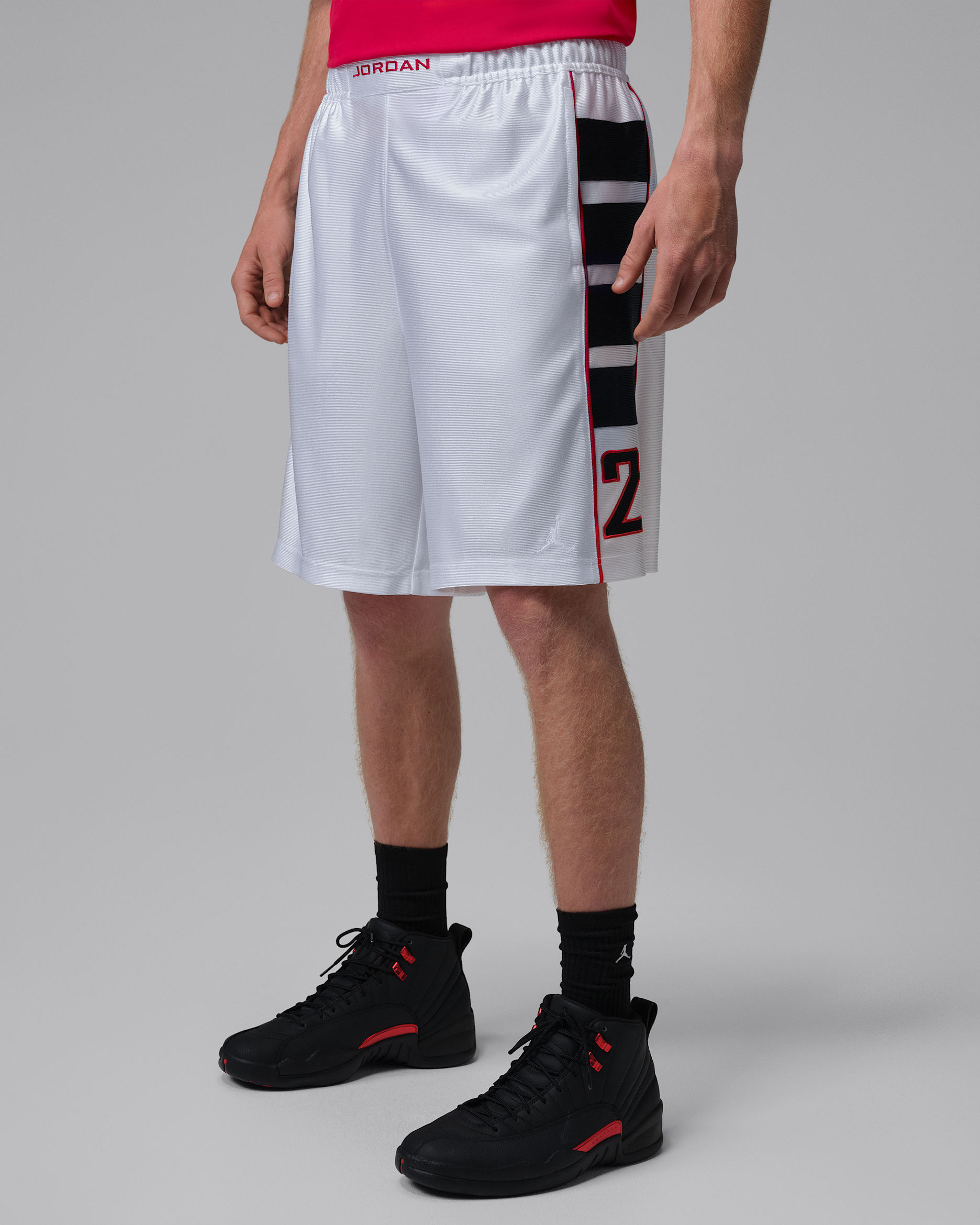 Jordan Brooklyn Cat Scratch Men's Shorts - White/Black/White