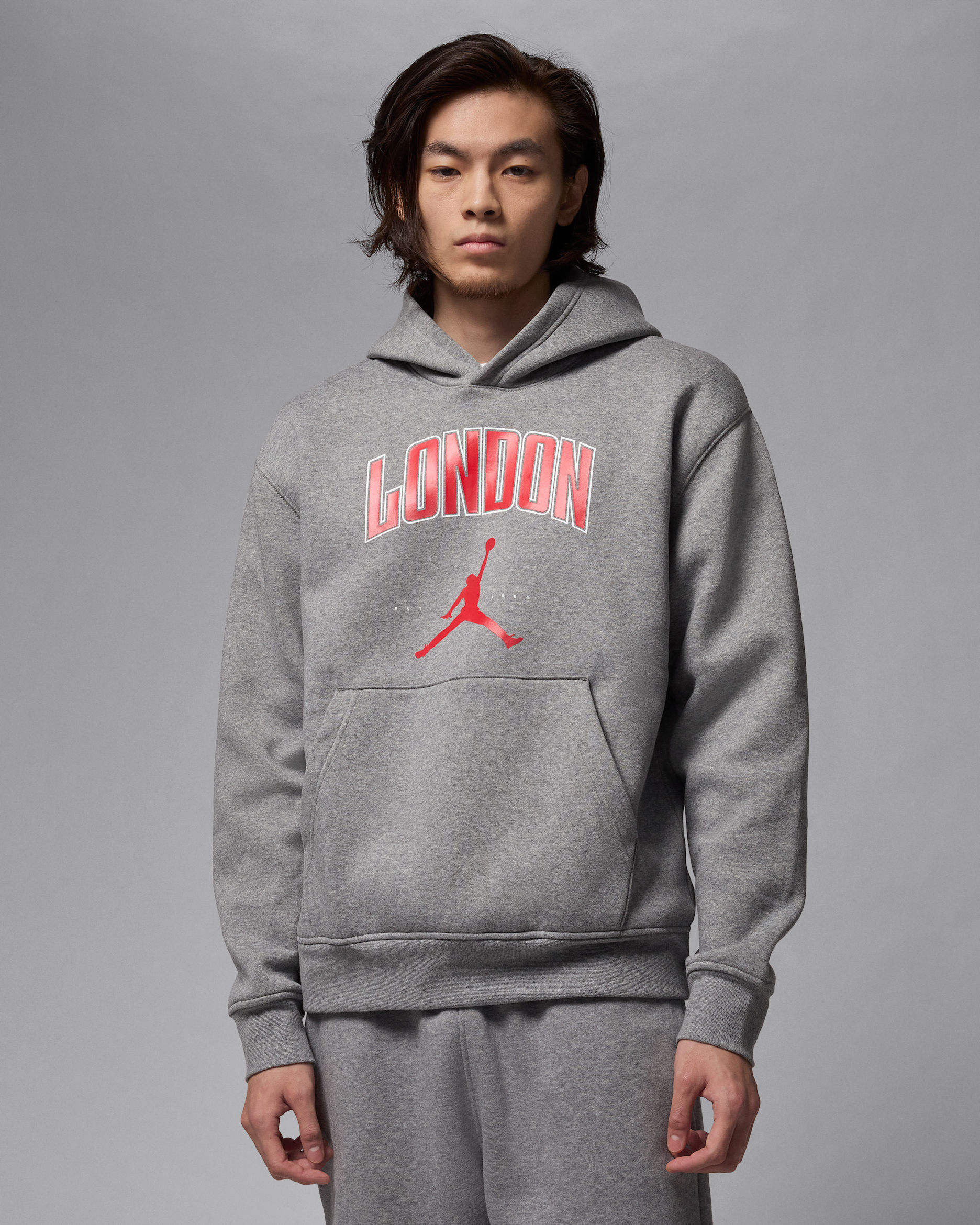 Jordan Men's London Fleece Pullover Hoodie - Carbon Heather