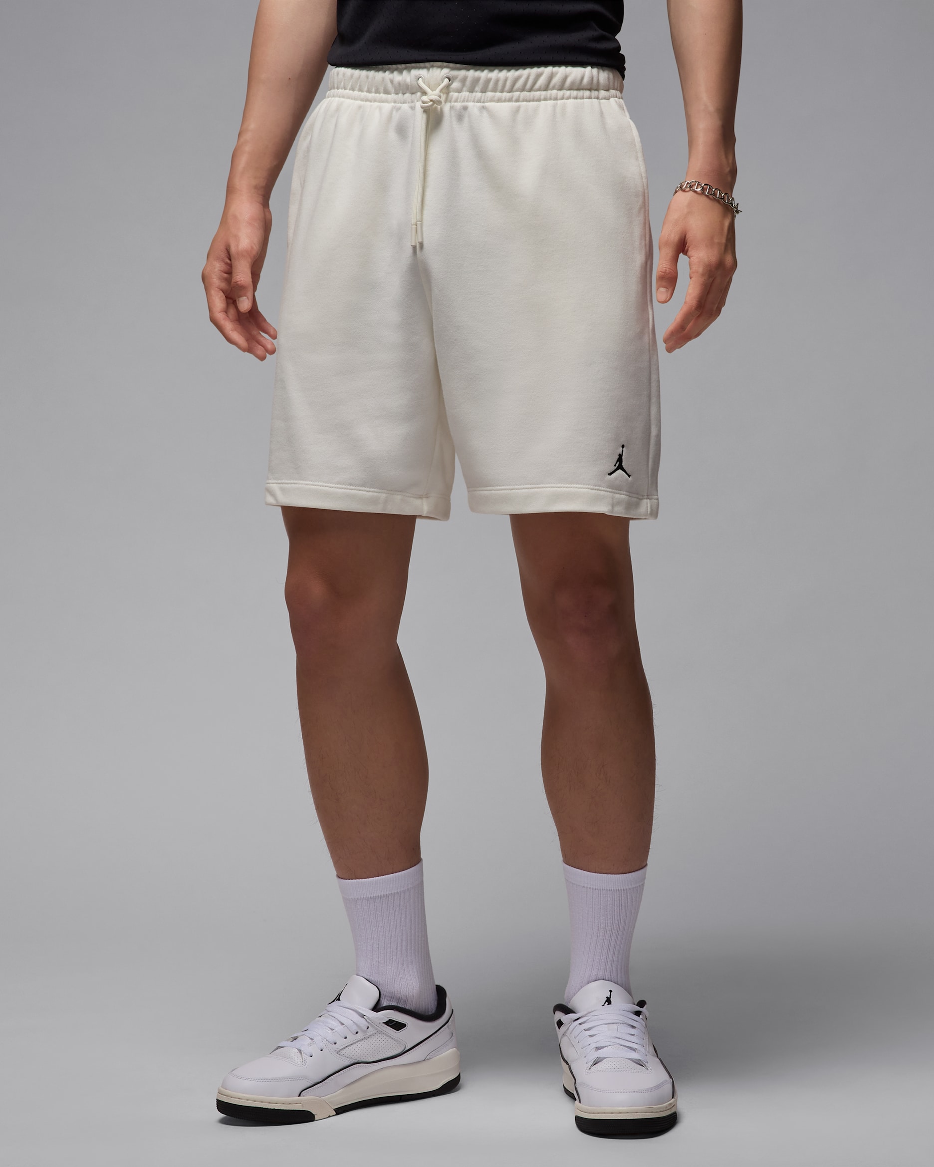 ジョーダン ブルックリン フリース メンズ ショートパンツ - セイル/ブラック