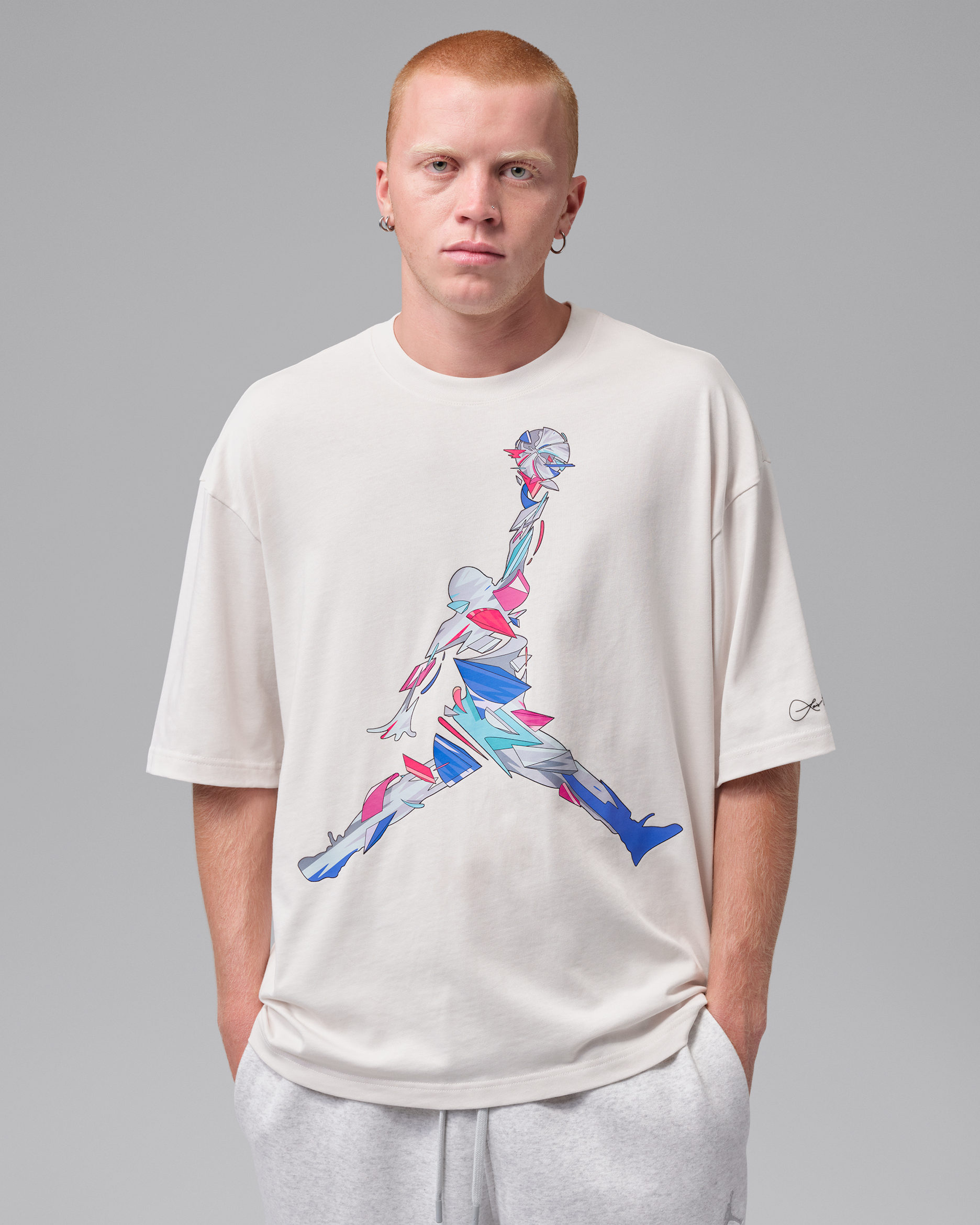 Jordan Brooklyn Men's Oversized Graphic T-Shirt - Phantom