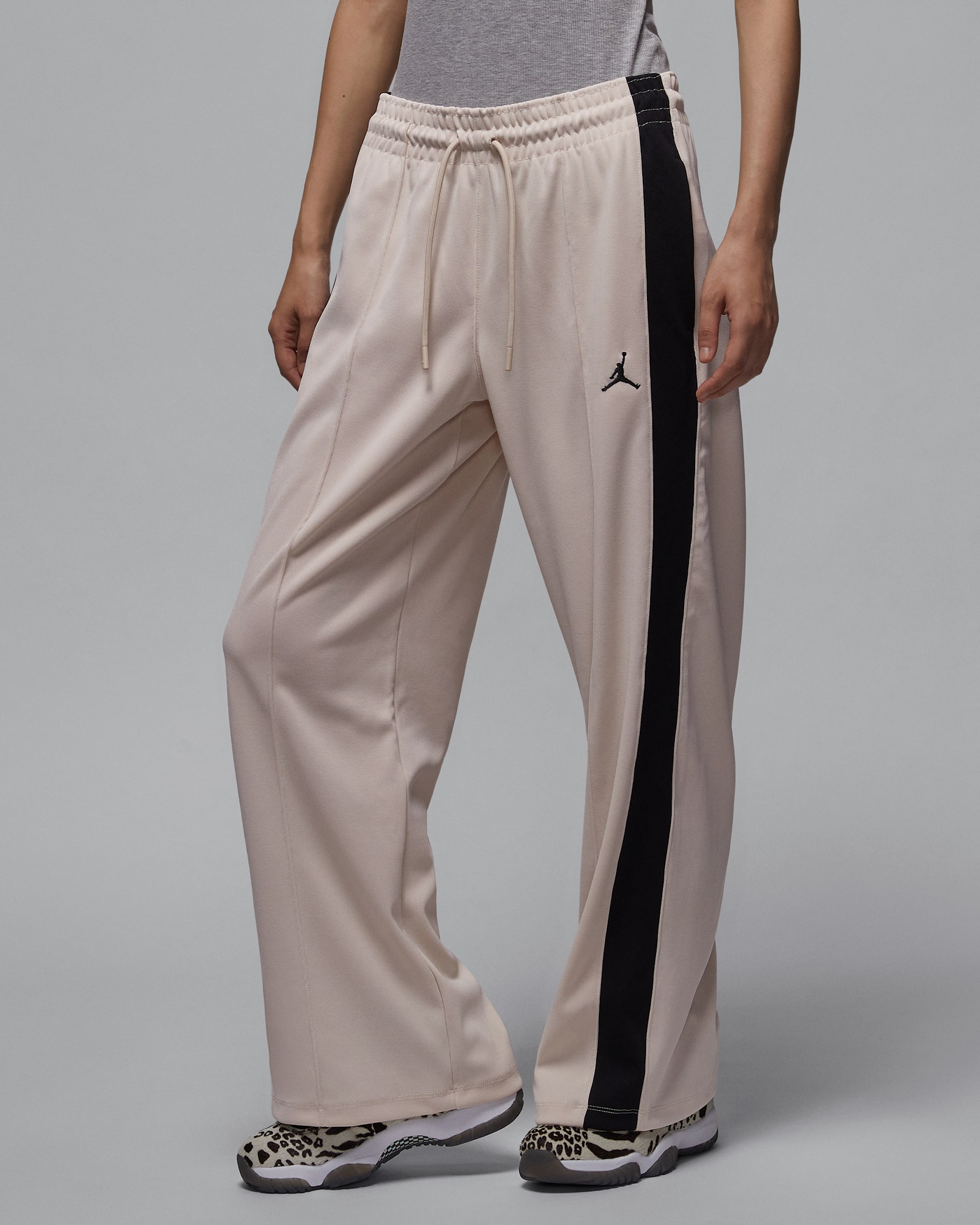 조던 여성 니트 트랙 팬츠 - 레전드 라이트 브라운/블랙/블랙