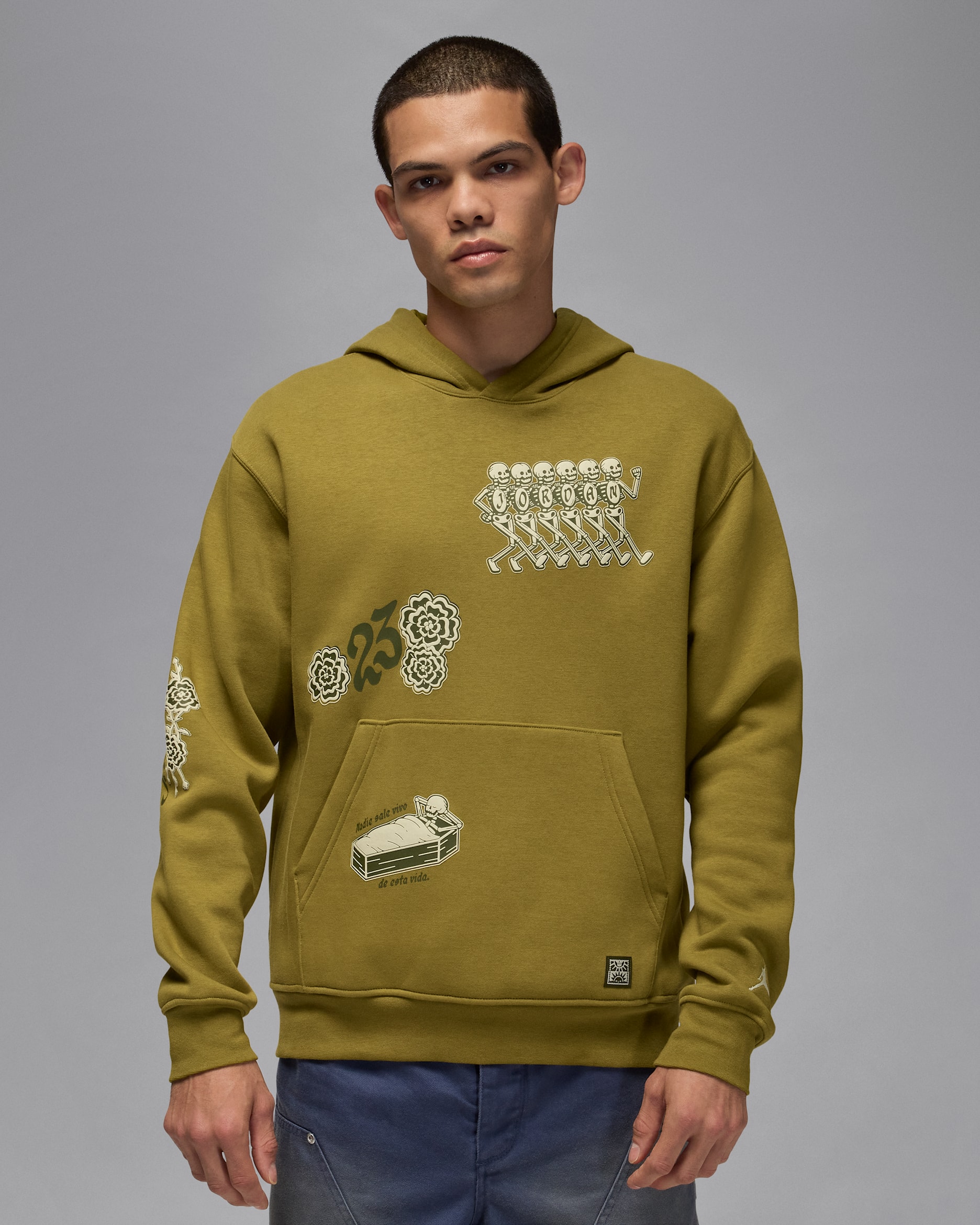 Jordan Brooklyn Men's Fleece Pullover Hoodie - Pacific Moss