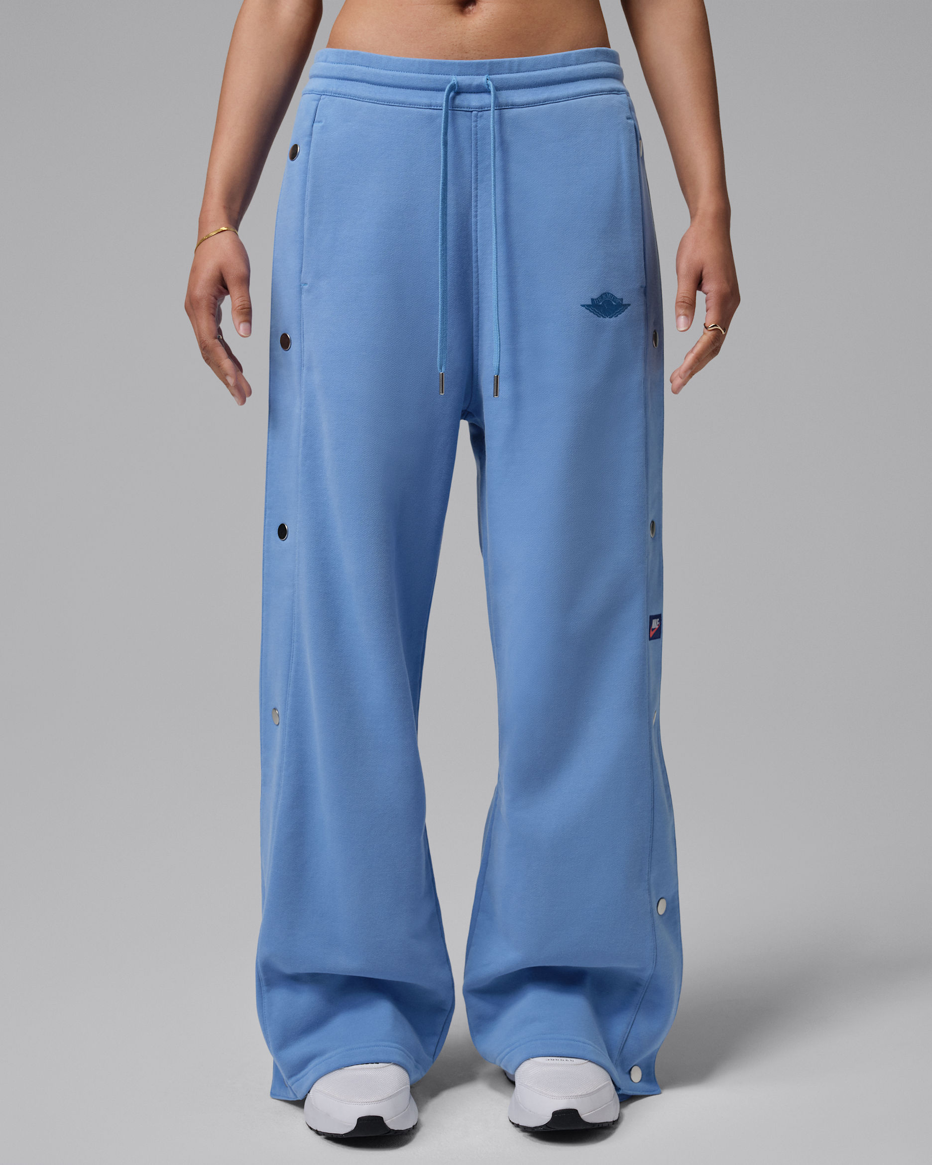 Jordan Flight Fleece Women's French Terry Snap Pants - Blue Beyond/True Blue