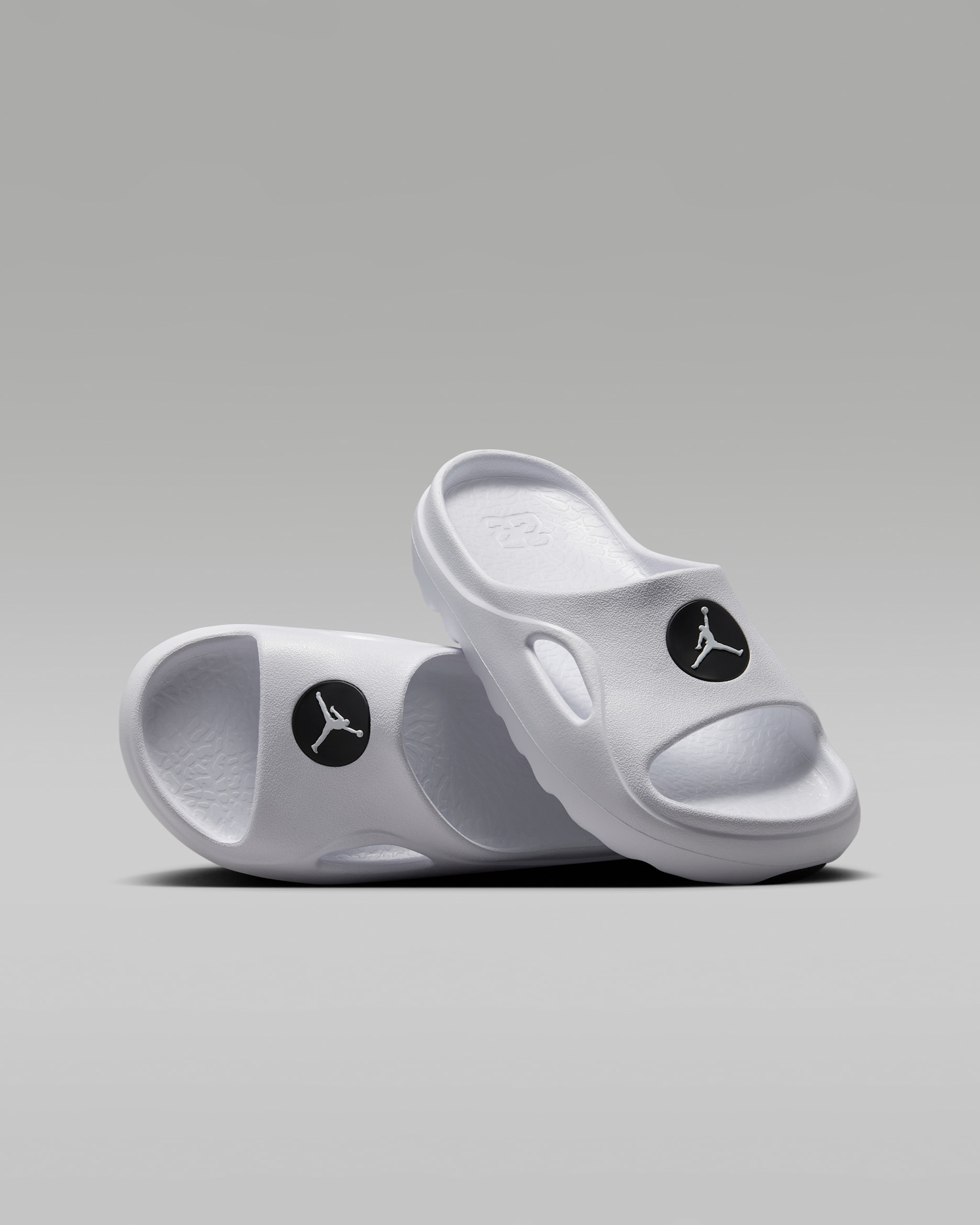 Jordan Hydrip Older Kids' Slides - White/Black/White