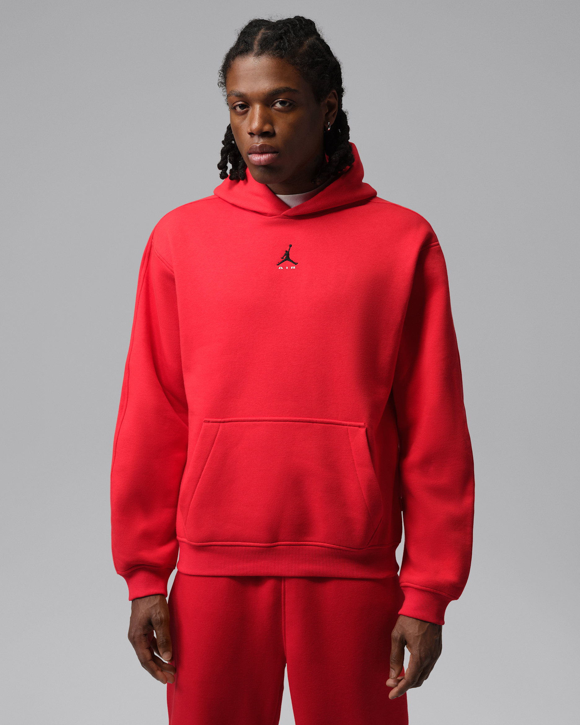 Jordan Brooklyn Men's Statement Pullover Hoodie - University Red/Black
