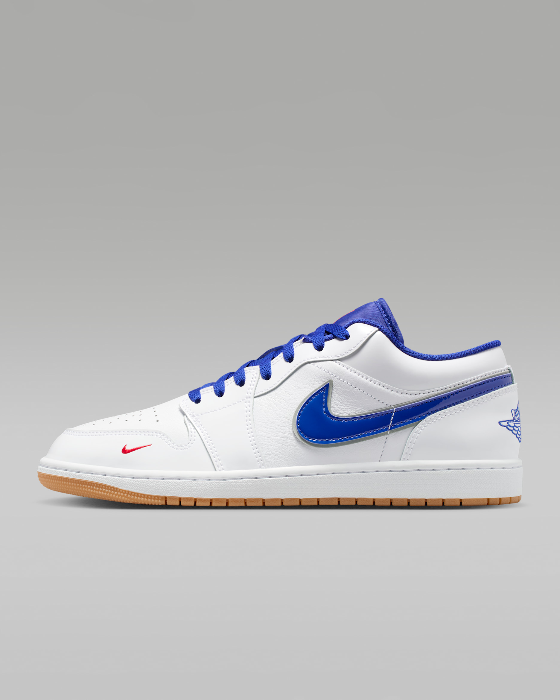 Air Jordan 1 Low SE Men's Shoes - White/Old Royal/Gum Yellow/University Red