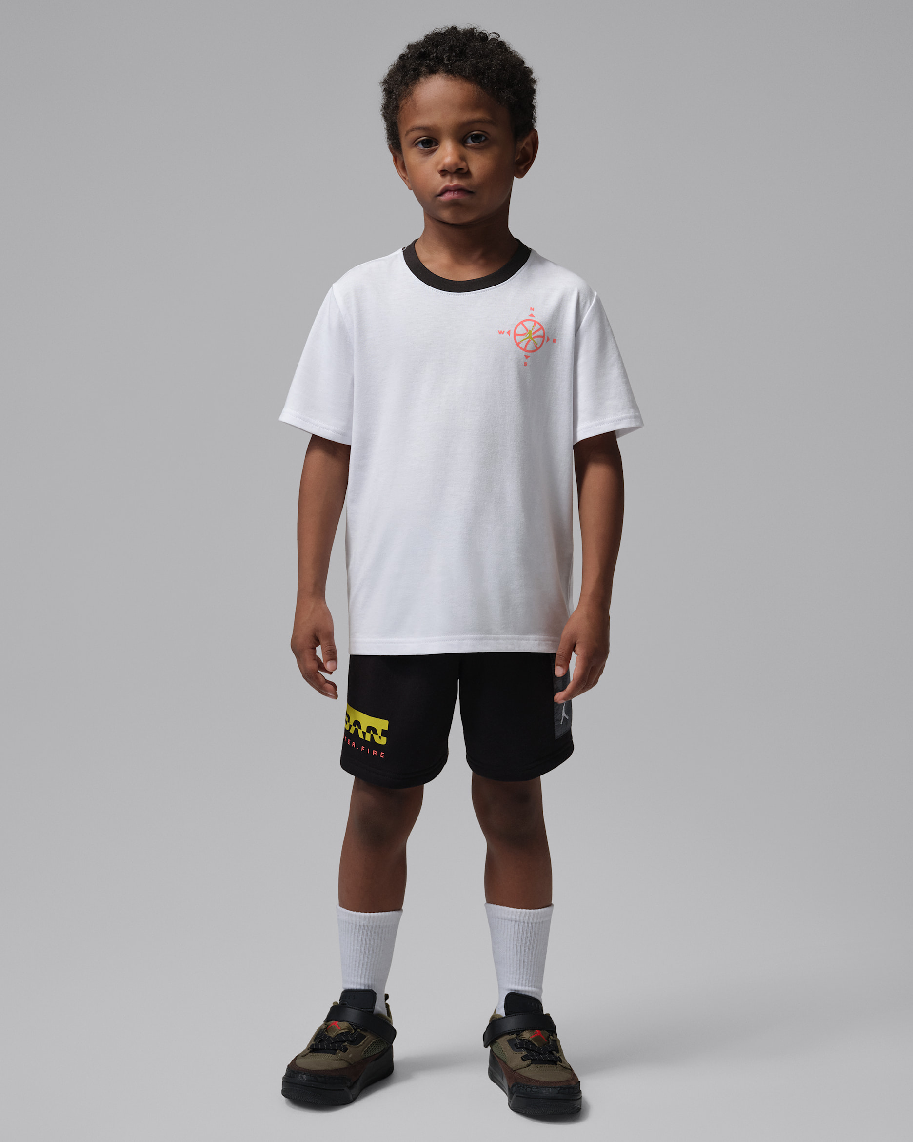 Jordan Little Kids' Hike Mike 2-Piece Graphic Fleece Shorts Set - Black