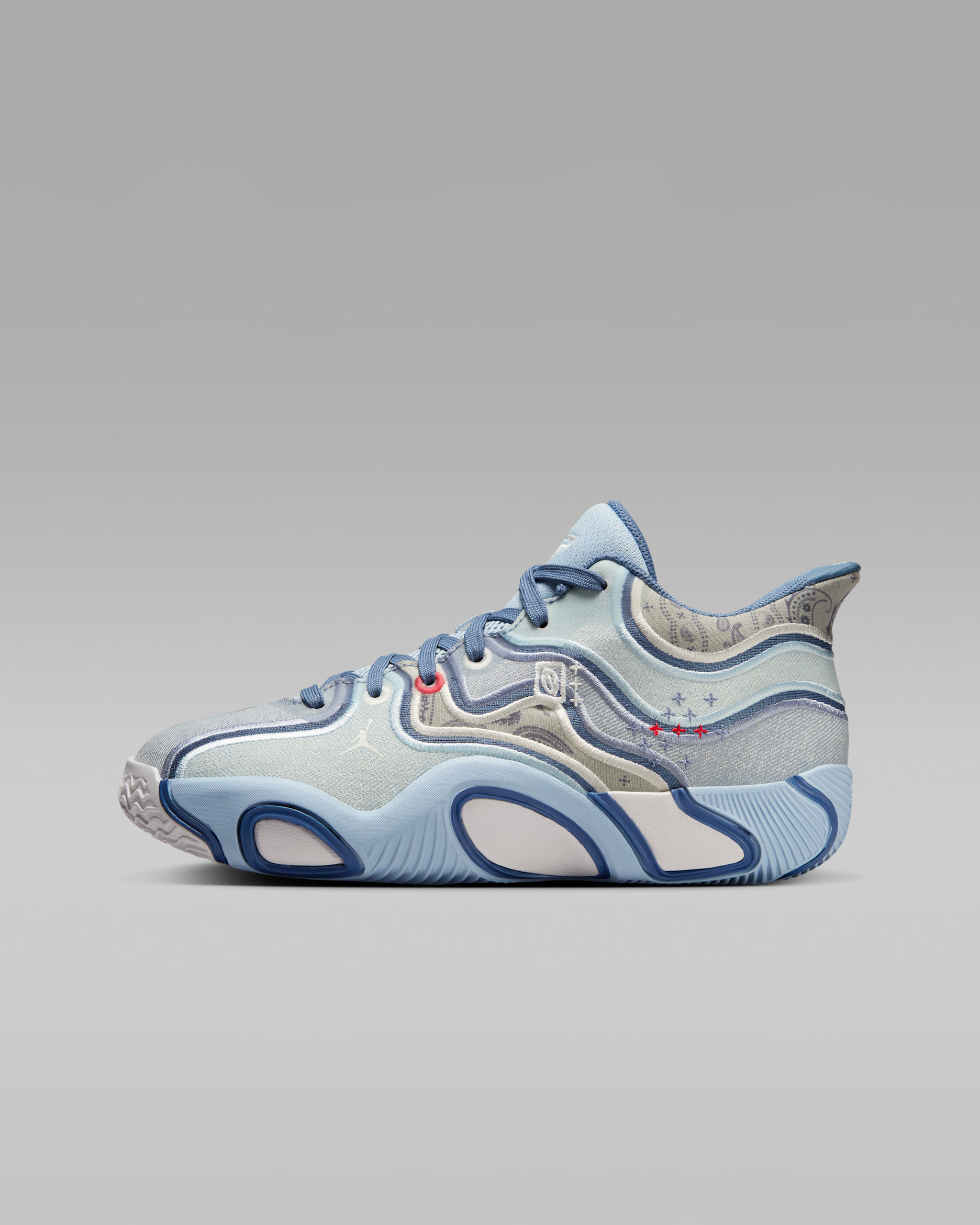 Tenis de básquetbol para niños grandes Tatum 3 "Blue Denim" - Azul militar claro/Niebla océano/Pizarra cenizo/Vela