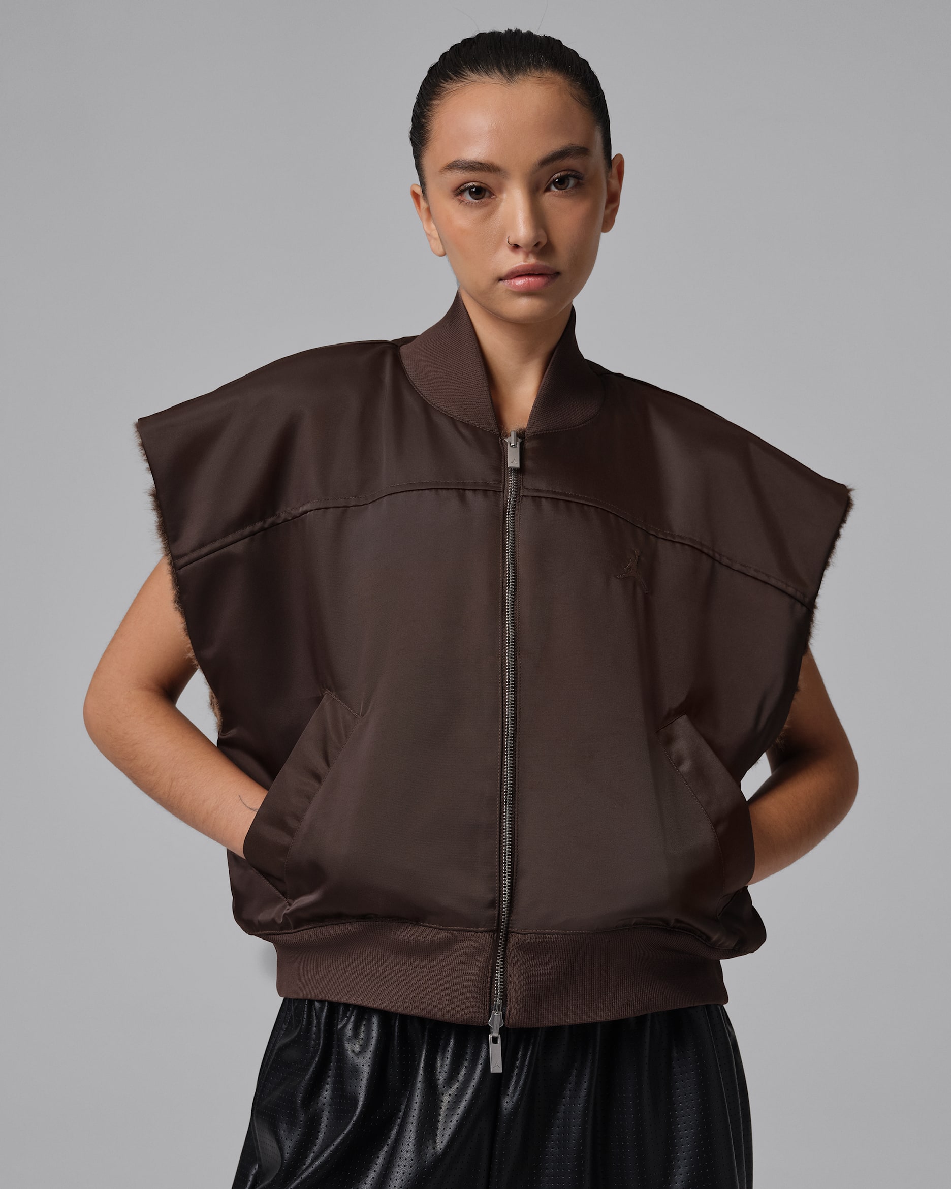 Jordan Flight Women's Reversible Vest - Baroque Brown/British Khaki/Baroque Brown