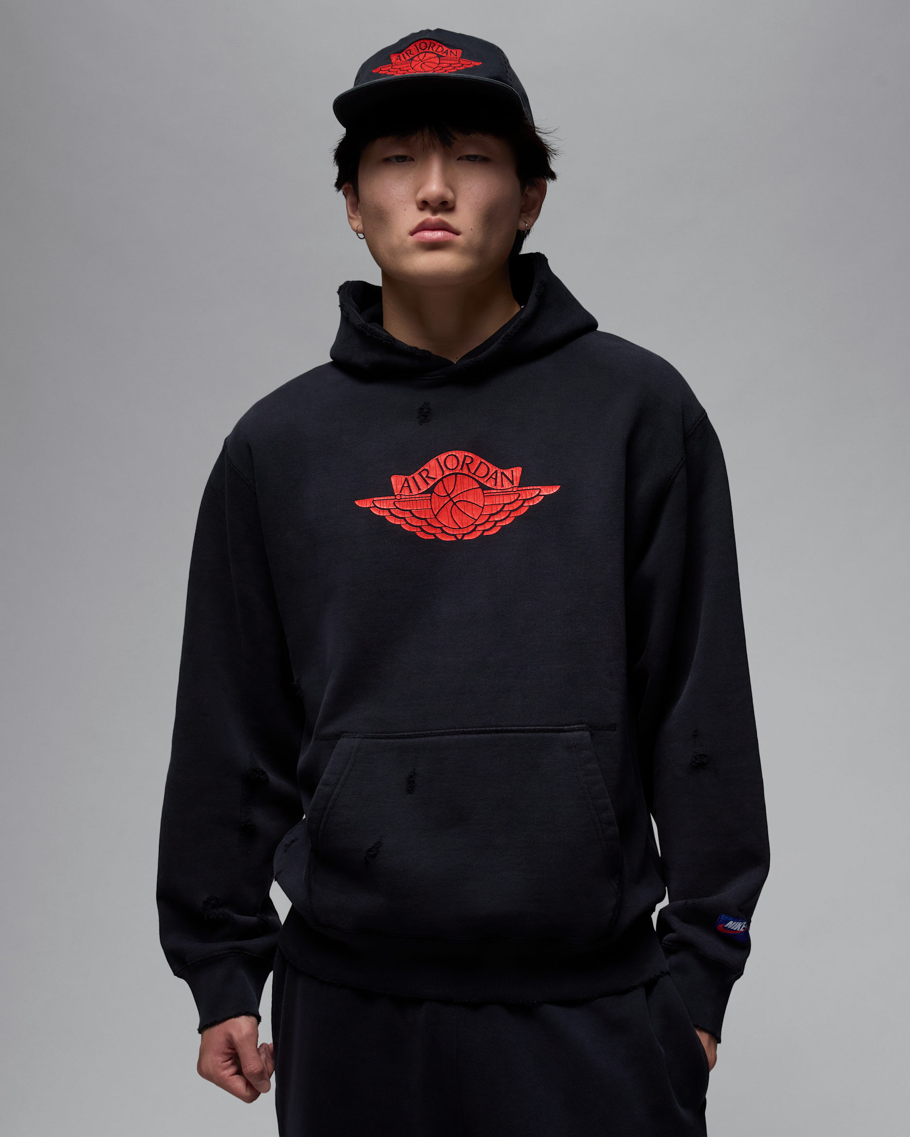 Jordan Rare Air-pullover-hættetrøje i fleece til mænd - sort