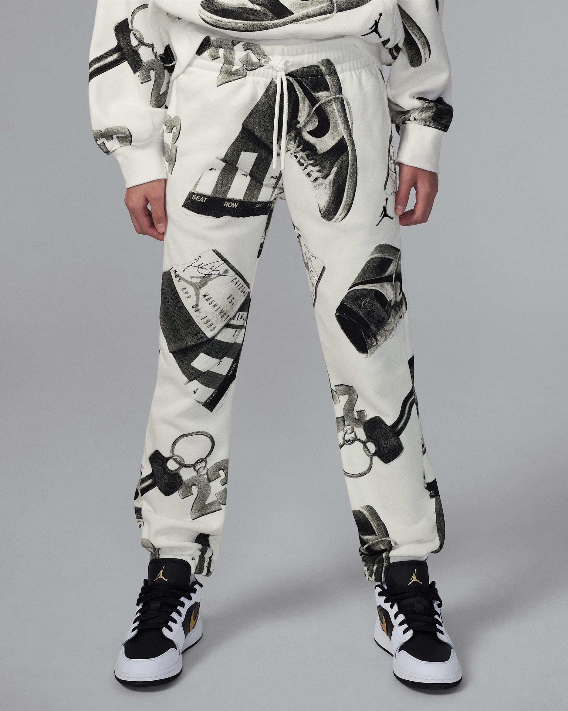 Pants estampados para niños talla grande Jordan Brooklyn Fleece - Vela