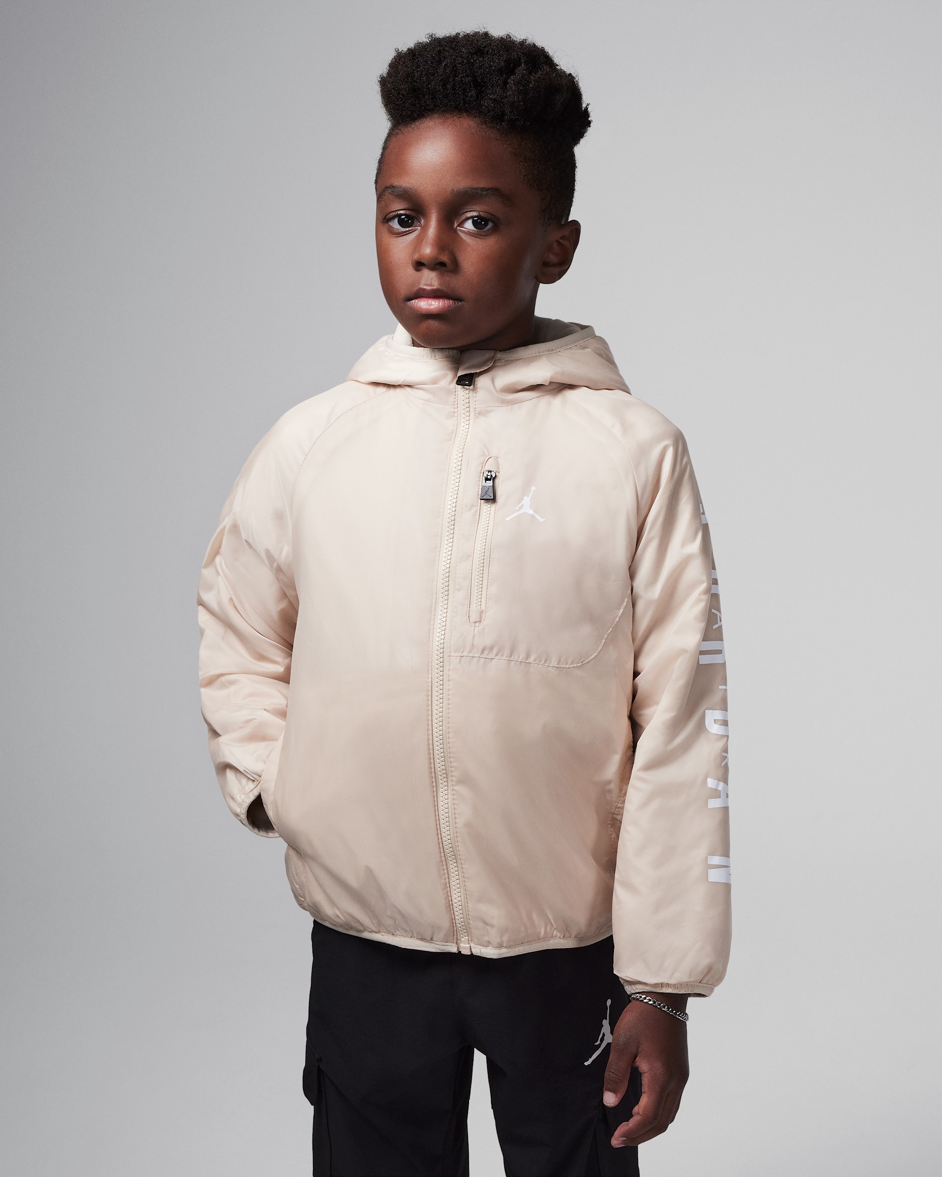 ジョーダン リトルキッズ ライトウェイト フリースラインド ジャケット - レジェンドライトブラウン