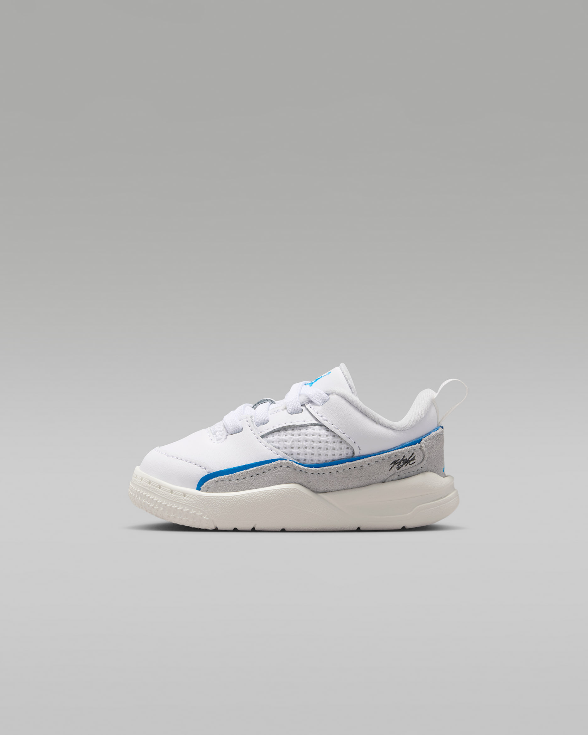 Tenis para bebé e infantil Jordan Flight Court - Blanco/Platino puro/Vela/Azul foto