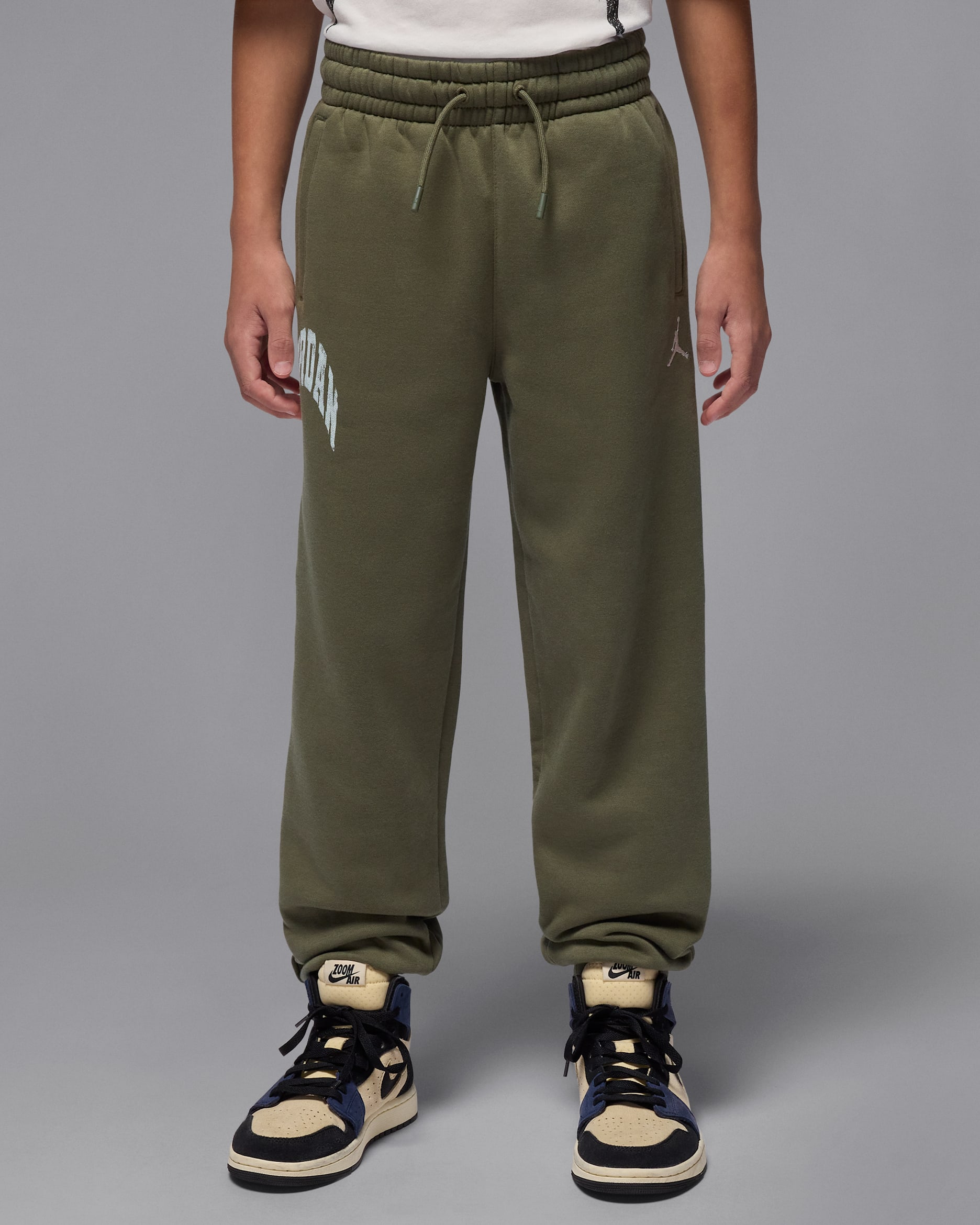 Jordan MVP Big Kids' Fleece Pants - Medium Olive