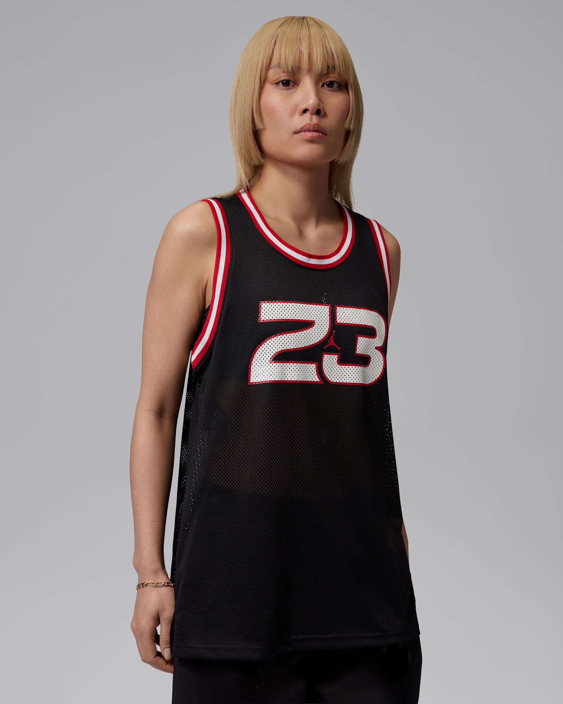 조던 브루클린 여성 저지 - 블랙/짐 레드