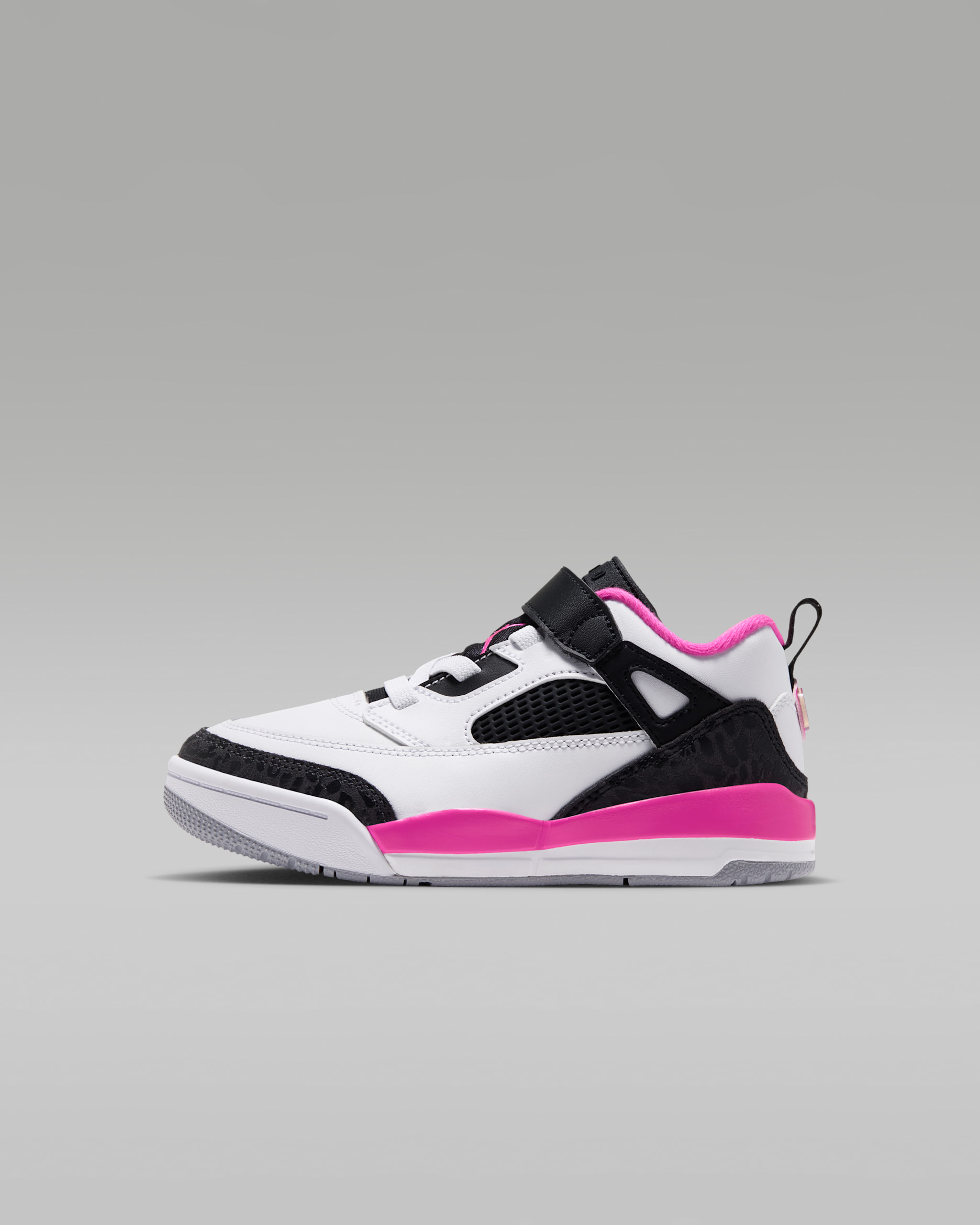 Jordan Spizike Low Younger Kids' Shoes - White/Black/Anthracite/Laser Fuchsia