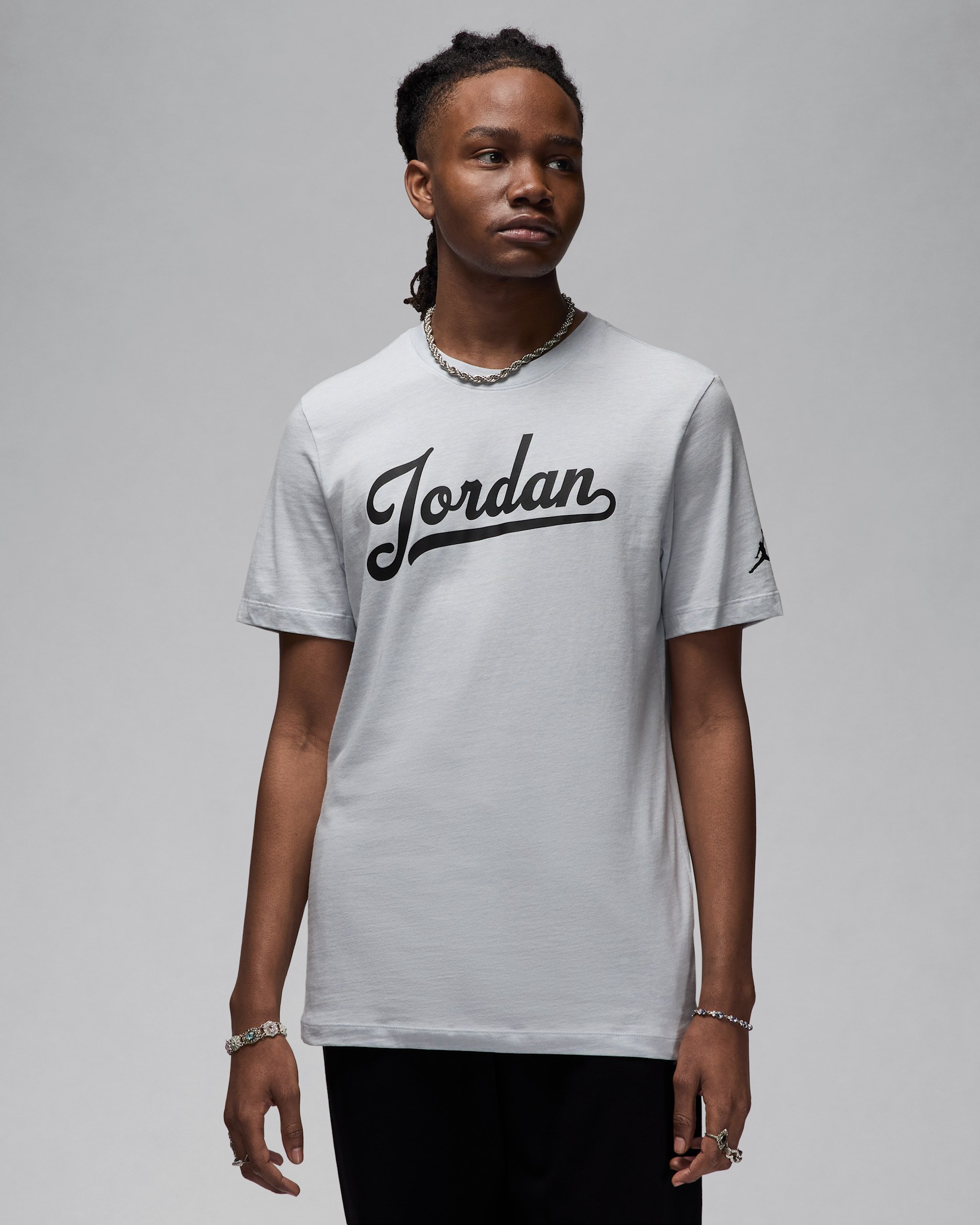 Jordan Flight MVP 男款 T 恤 - Pure Platinum/黑色/黑色