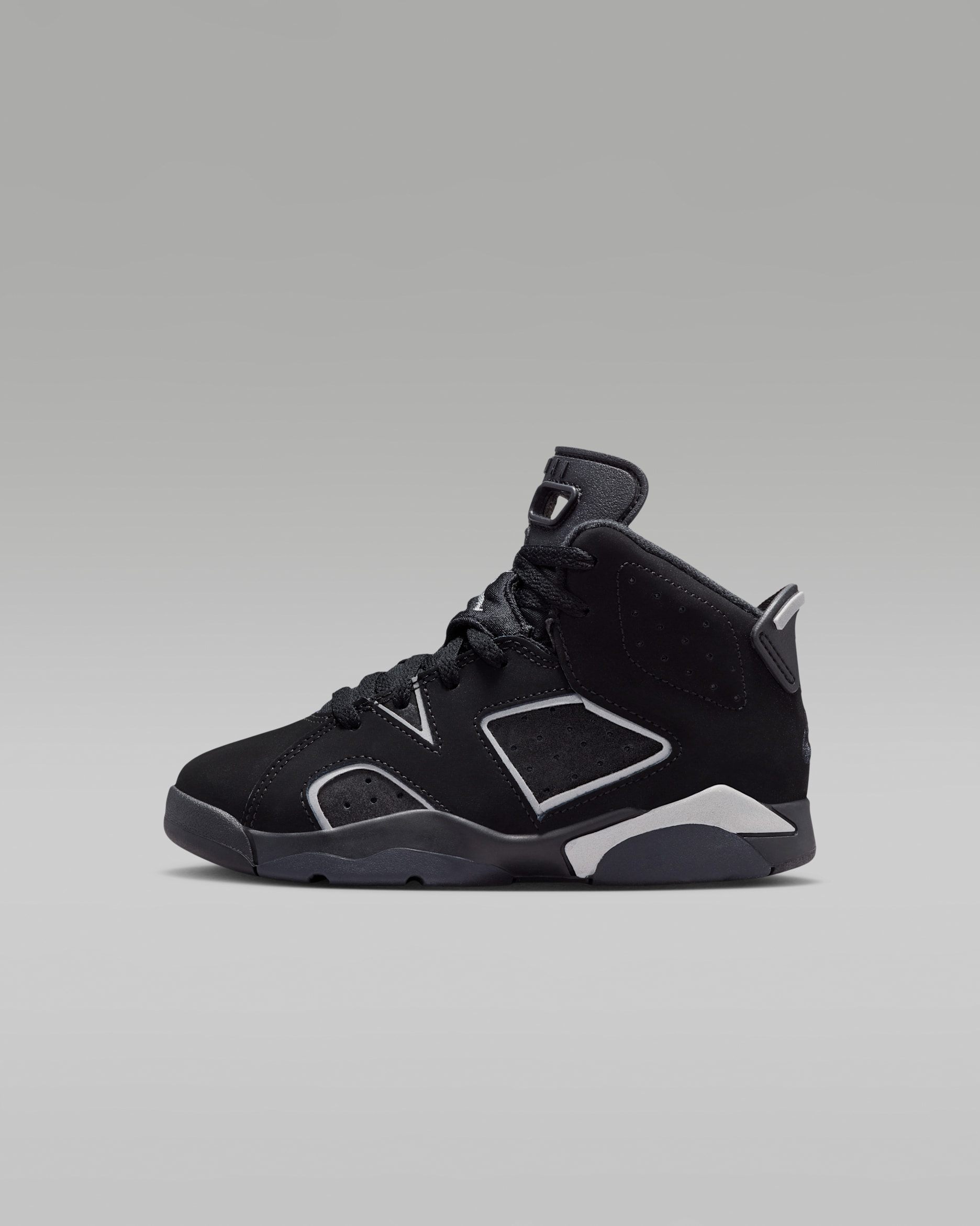Jordan 6 Retro Little Kids' Shoes - Black/Black/Multi-Color/Reflect Silver