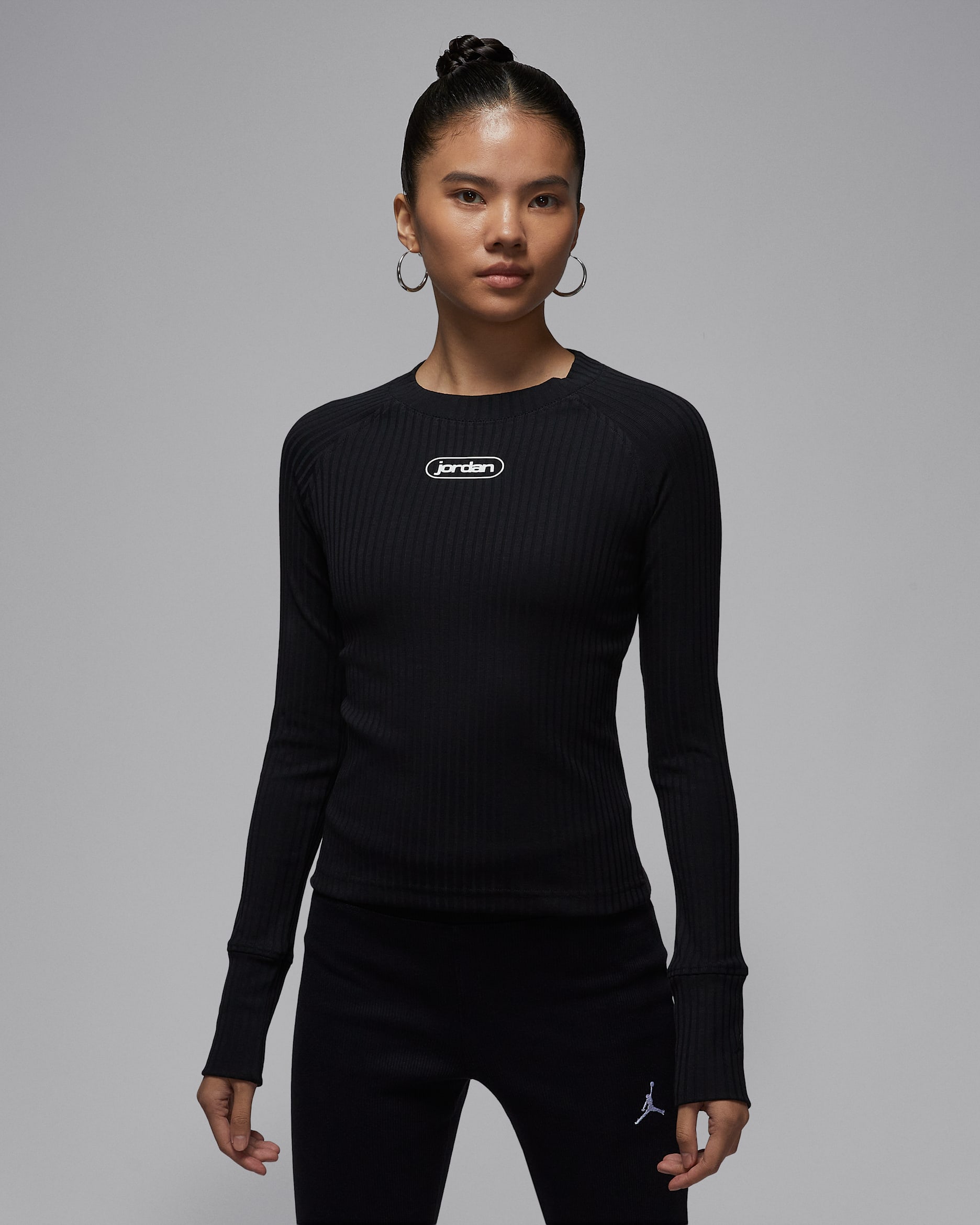 Jordan Flight Women's Long-Sleeve Top - Black/Sail