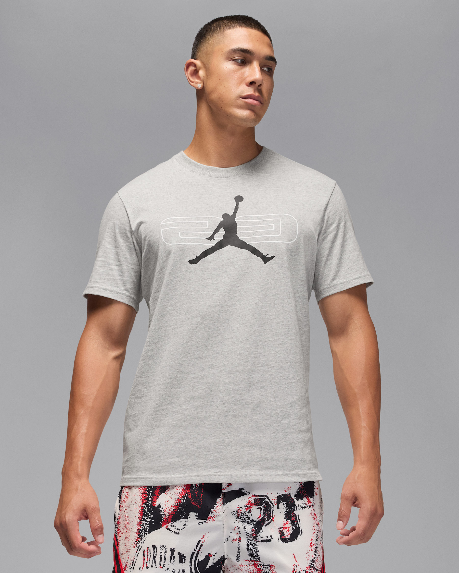 Jordan Sport-T-shirt til mænd - Grey Heather/sort